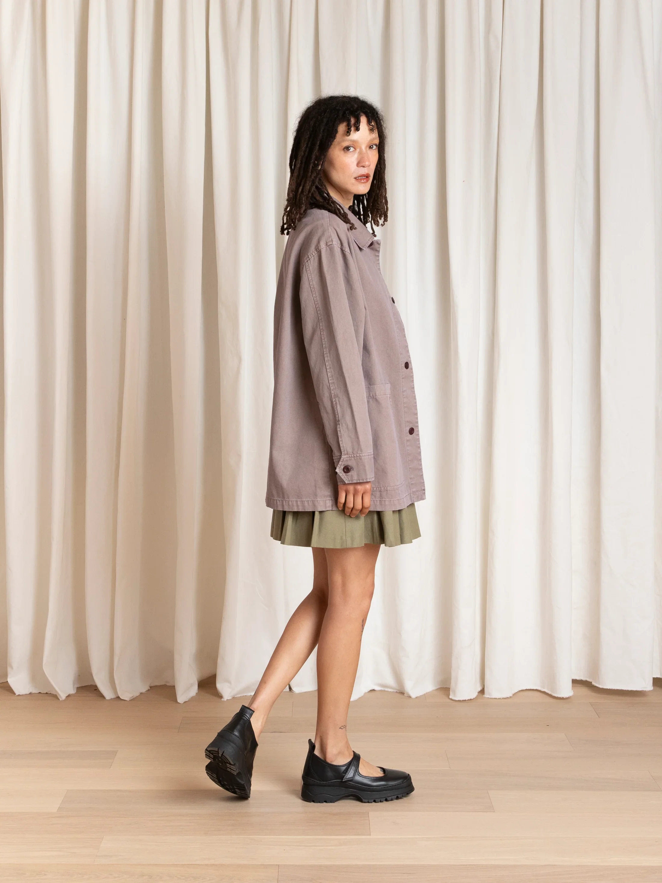 Ali Golden Relaxed Chore Coat Mauve