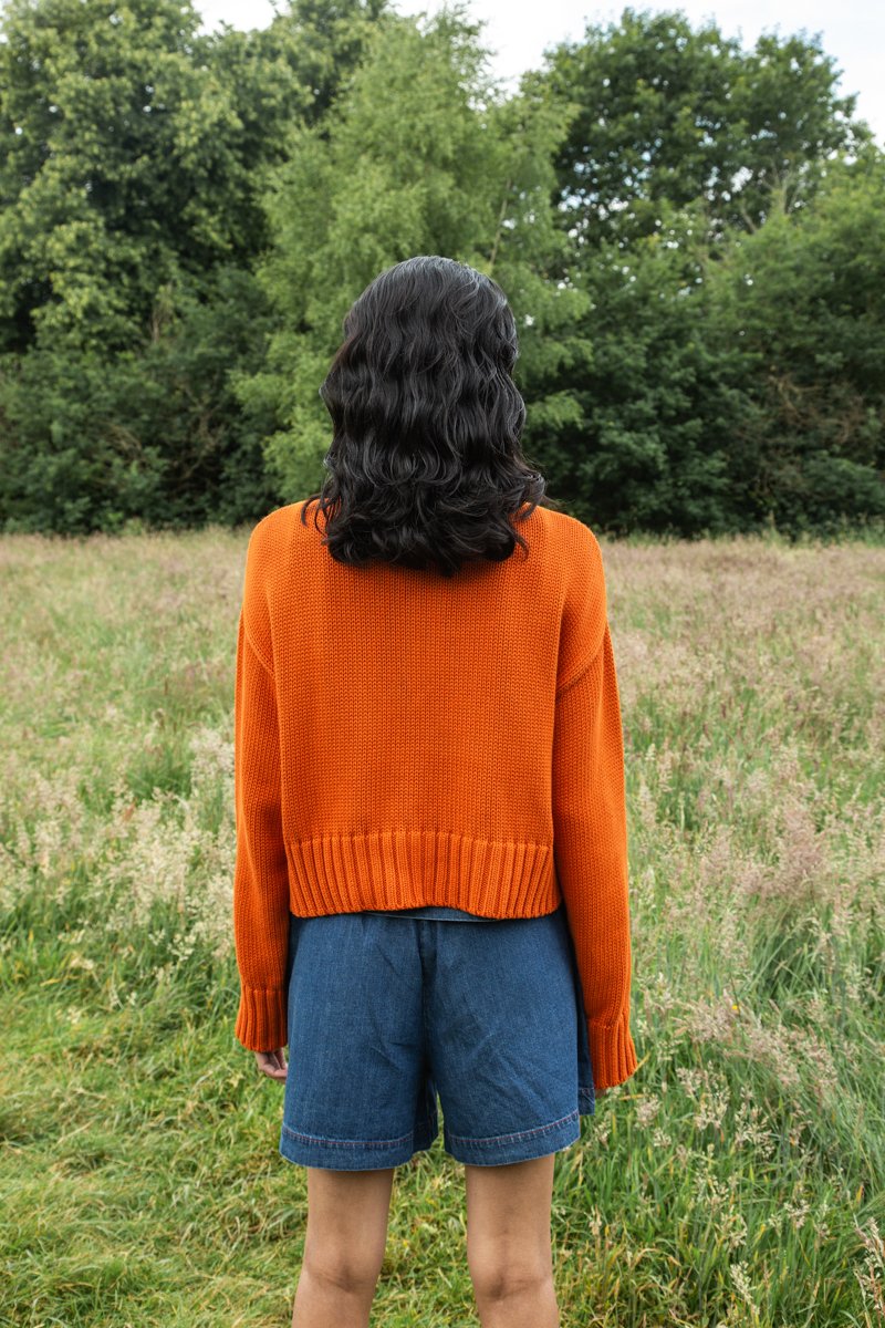 Beaumont Organic Organic Cotton Cardigan - Brick