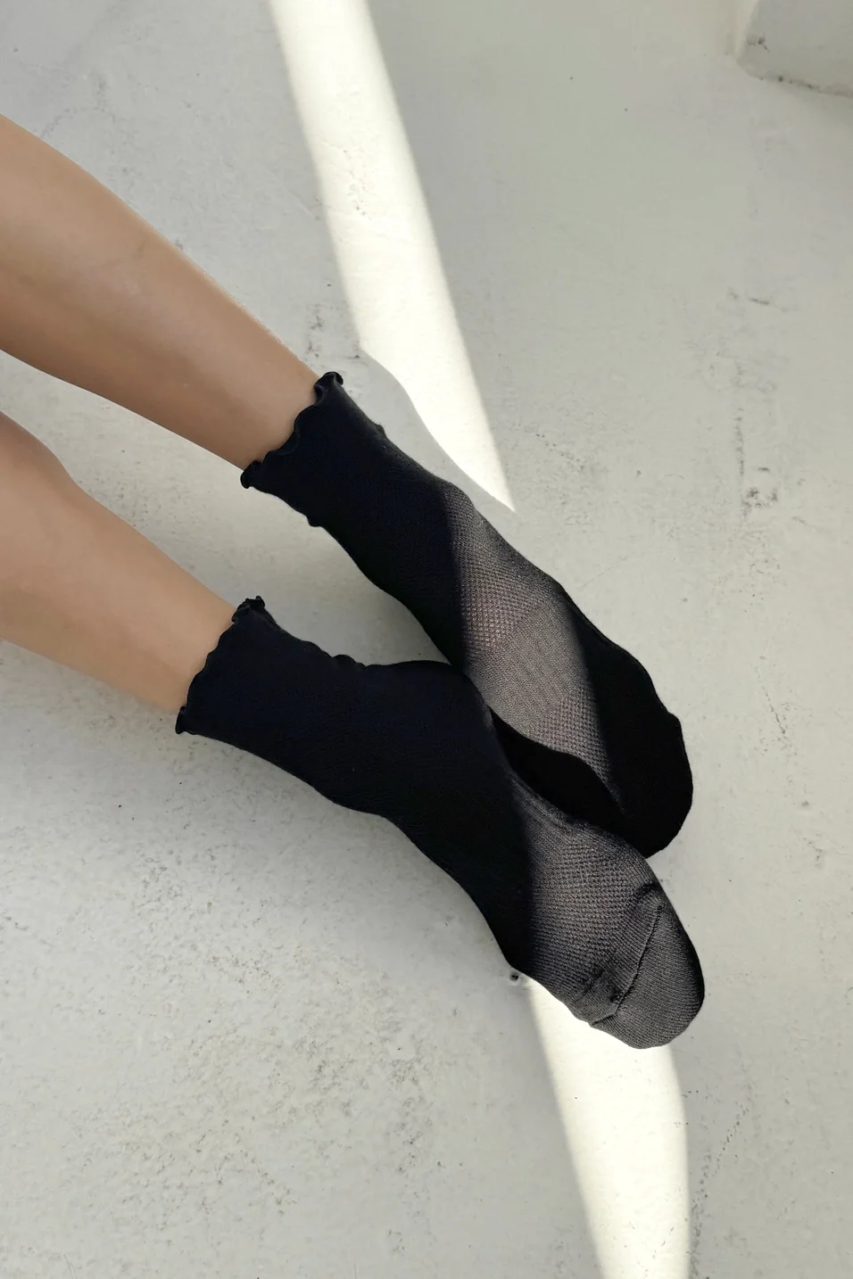 Le Bon Shoppe Ruffled Hugger Crew Socks