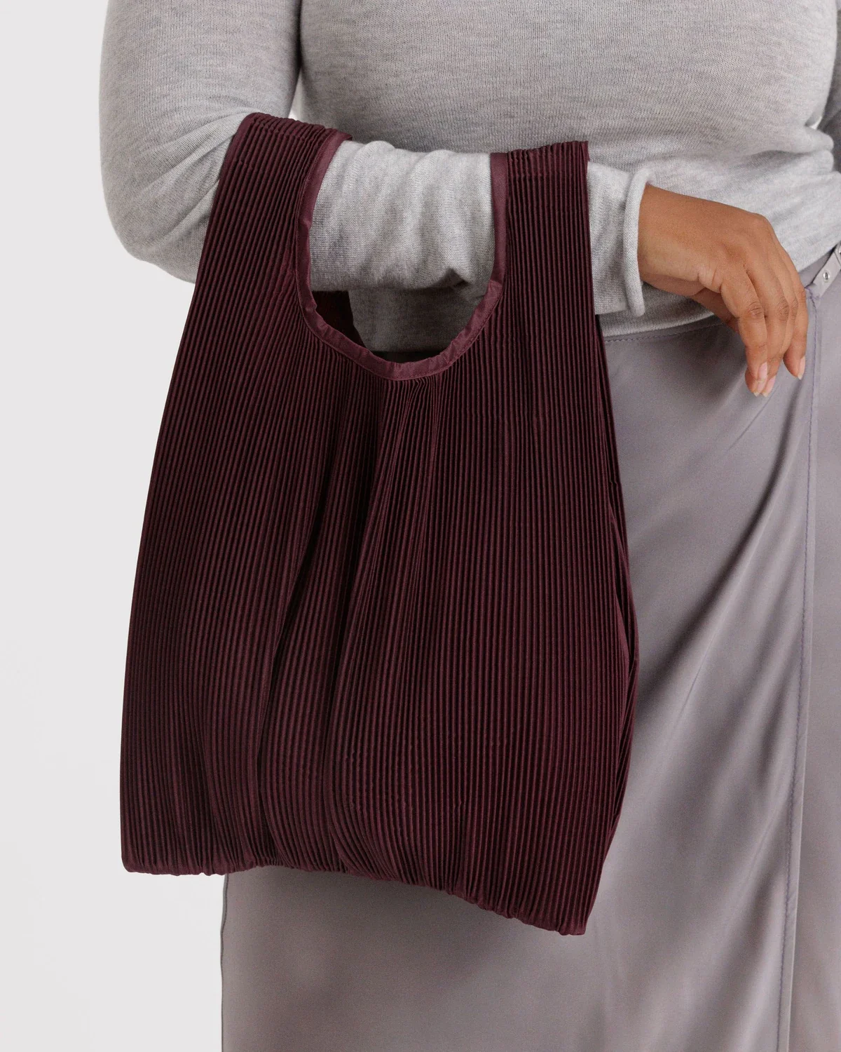 Baggu pleated bag - Mahogany.webp