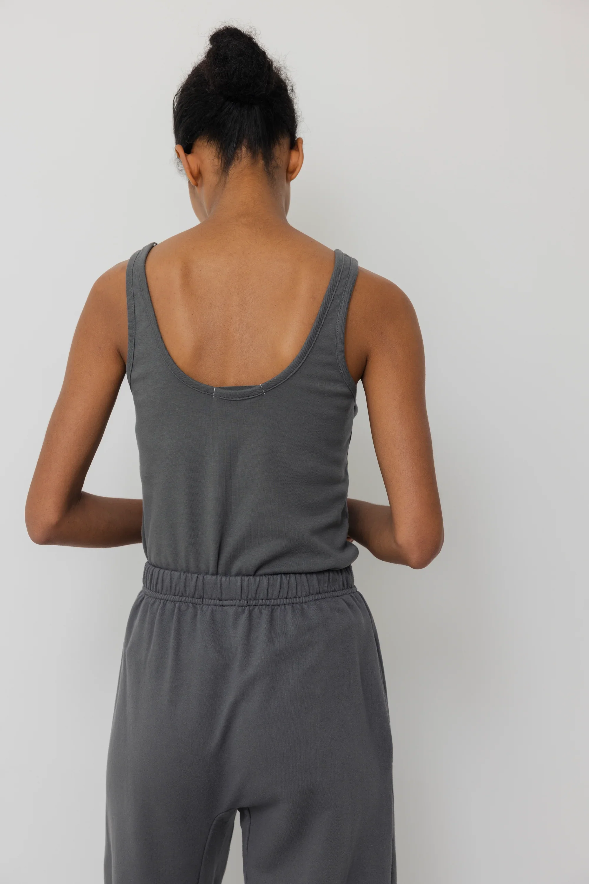 Wol Hide Scoop Back Rib Tank - Stone