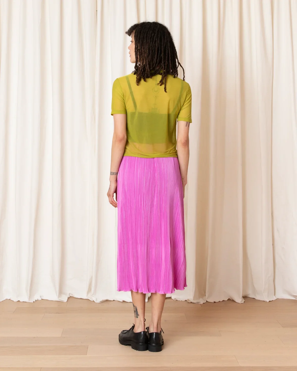 Ali Golden Mesh T-Shirt  - Chartreuse