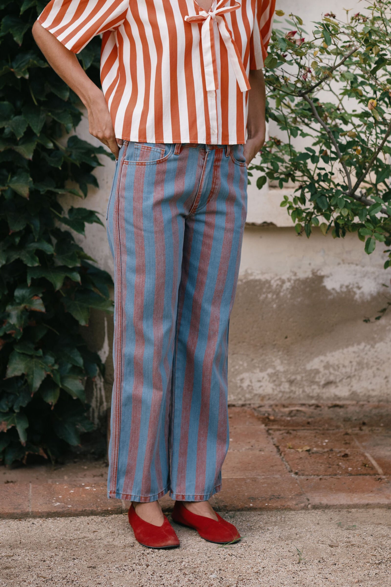 Tiny Big Sister Striped Maru Stripe Jeans