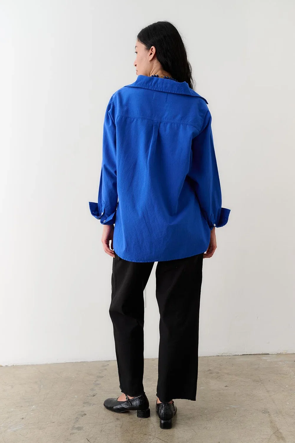Noble Collard Shirt - Cobalt