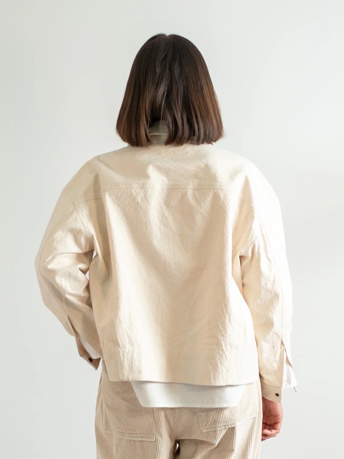 Abeline Ivory Varsity Jacket