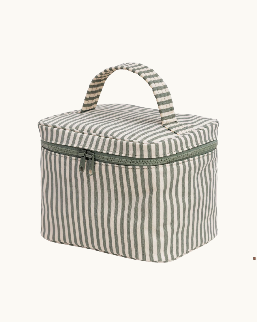 Baggu Large Cosmetic Case - Sage Stripe