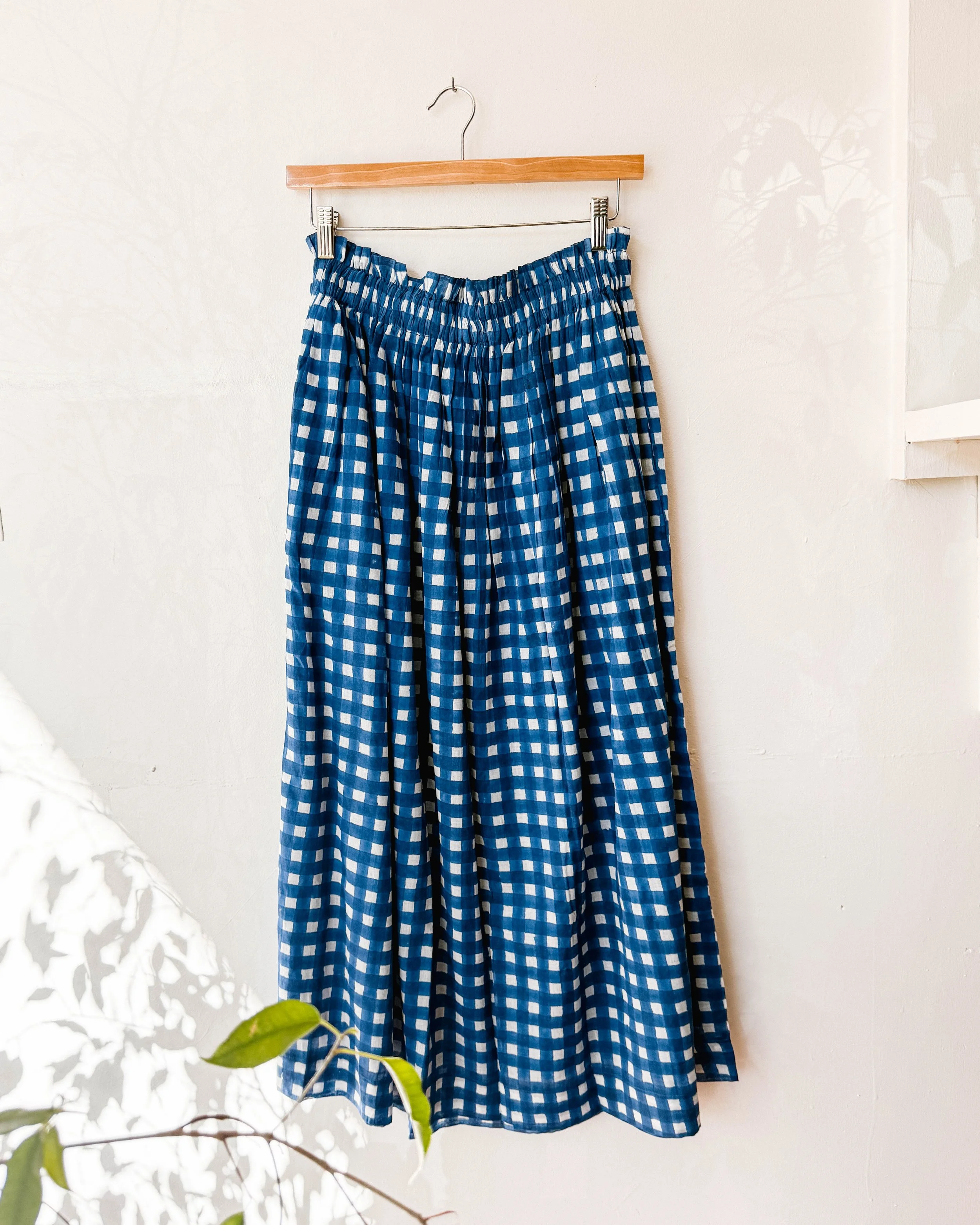 World of Crow Classic Skirt - Blue Check