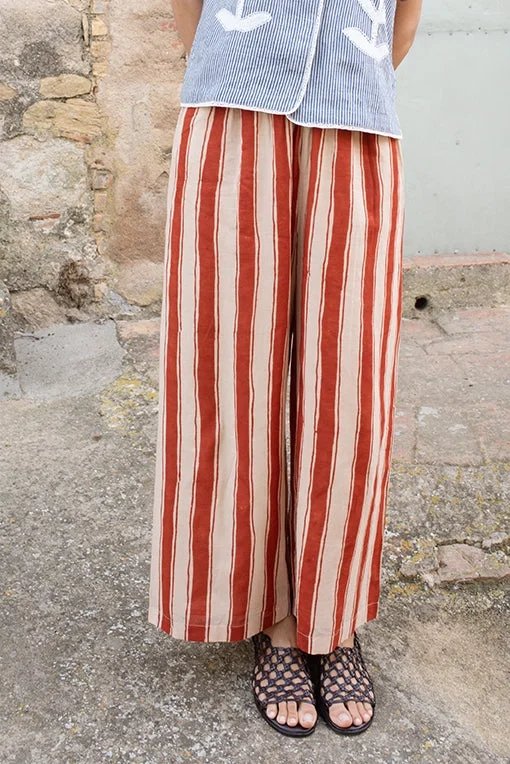 World of Crow Zebra Stroll Pants - Red Stripes