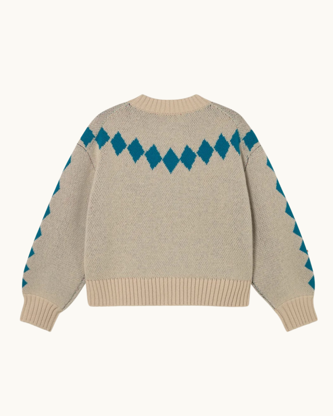 Tiny Big Sister Diamond Roses Cardigan