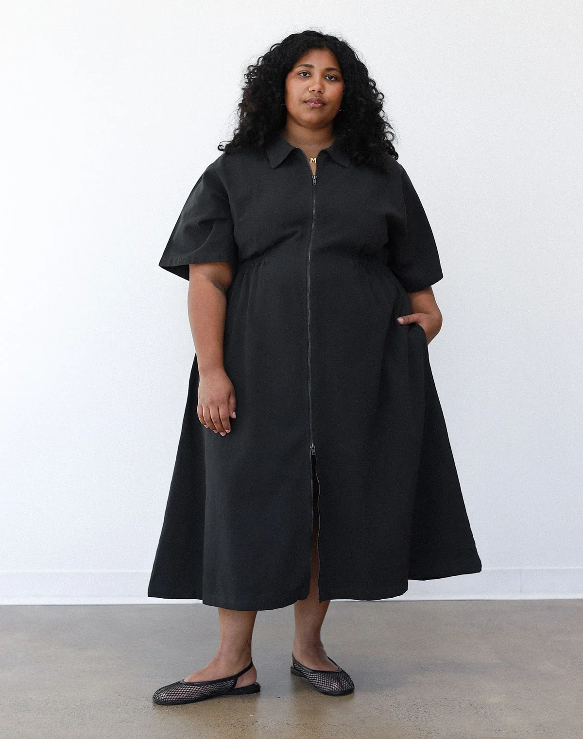 Noble Long Utility Dress - Black