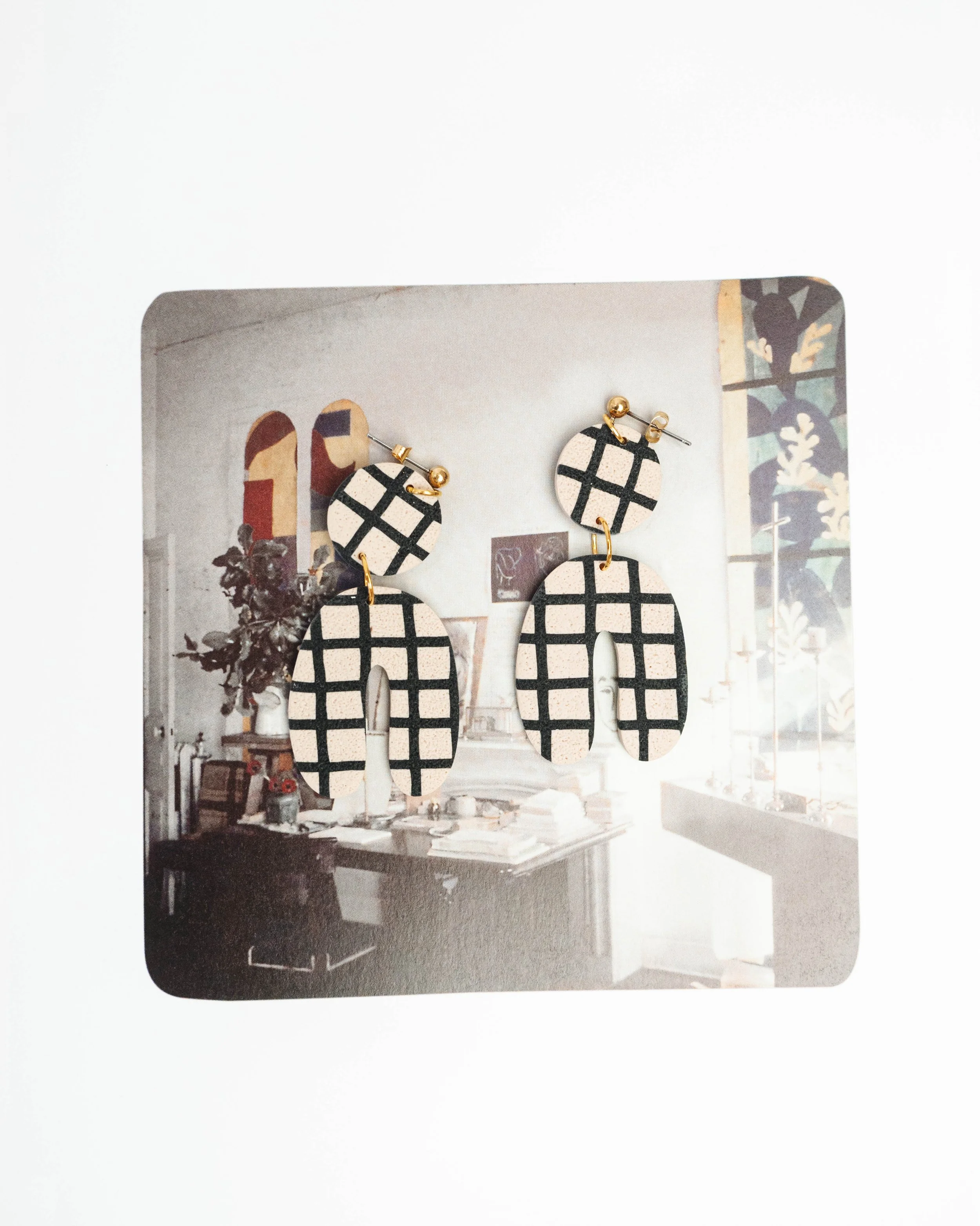 Whiskey & Wine Finn Grid Earrings