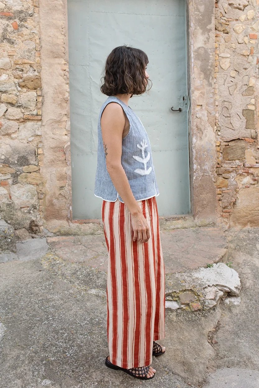 World of Crow Zebra Stroll Pants - Red Stripes