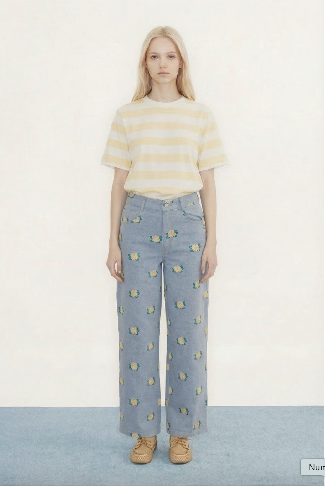 Tiny Big Sister Striped Berta Denim Floral