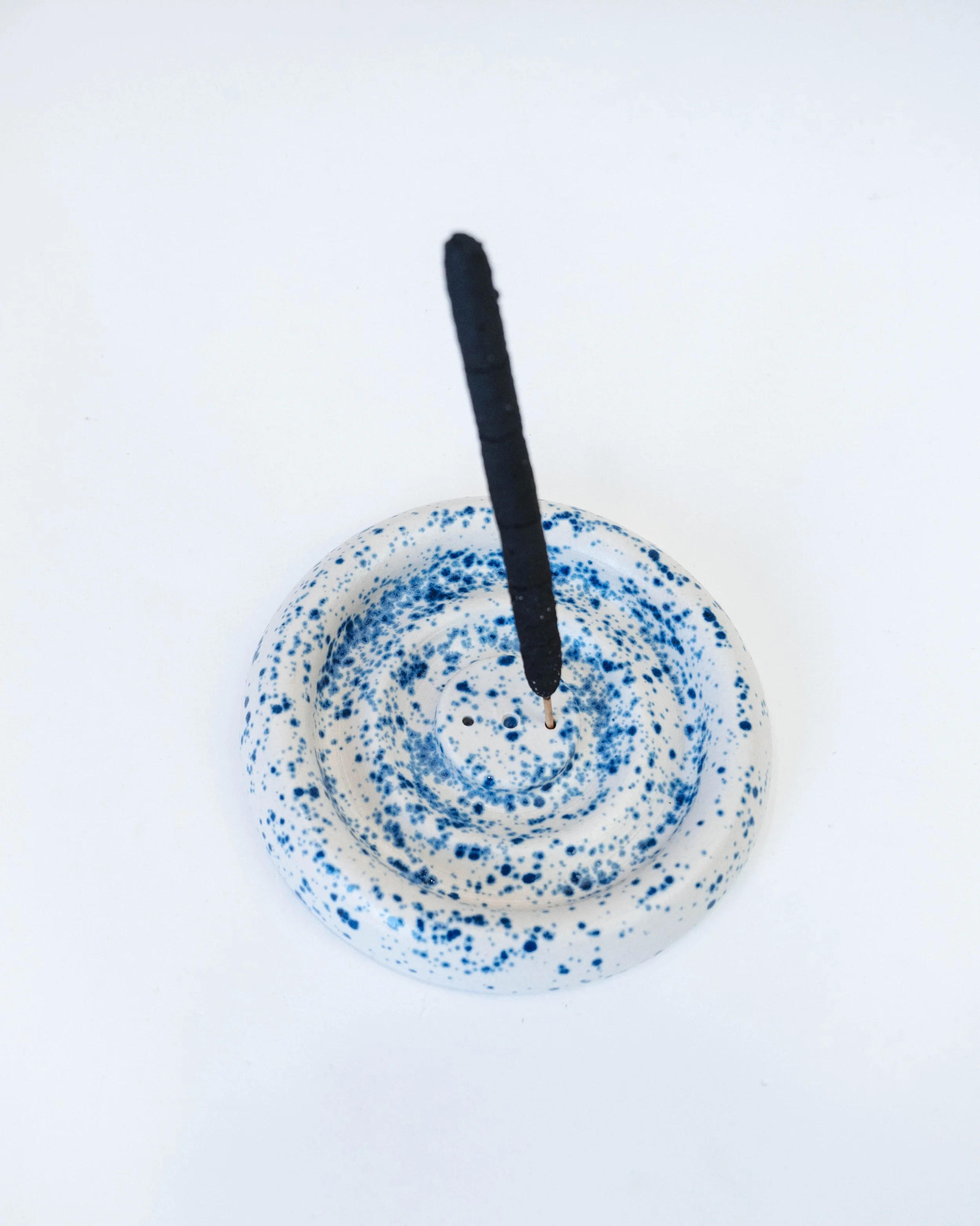 Utility Objects Incense Dish - Speckled Blue