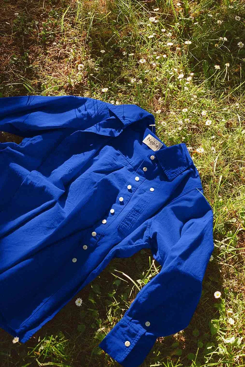 Noble Collard Shirt - Cobalt