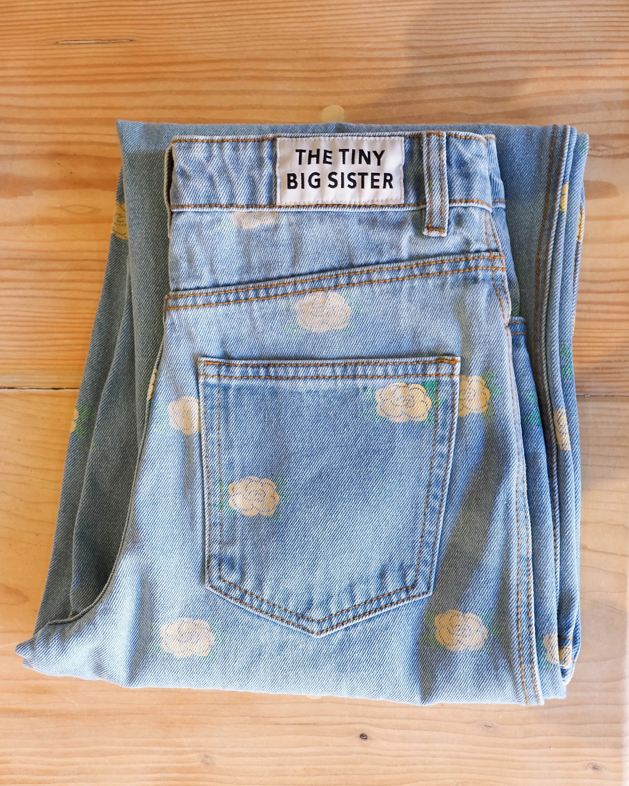 Tiny Big Sister Striped Berta Denim Floral