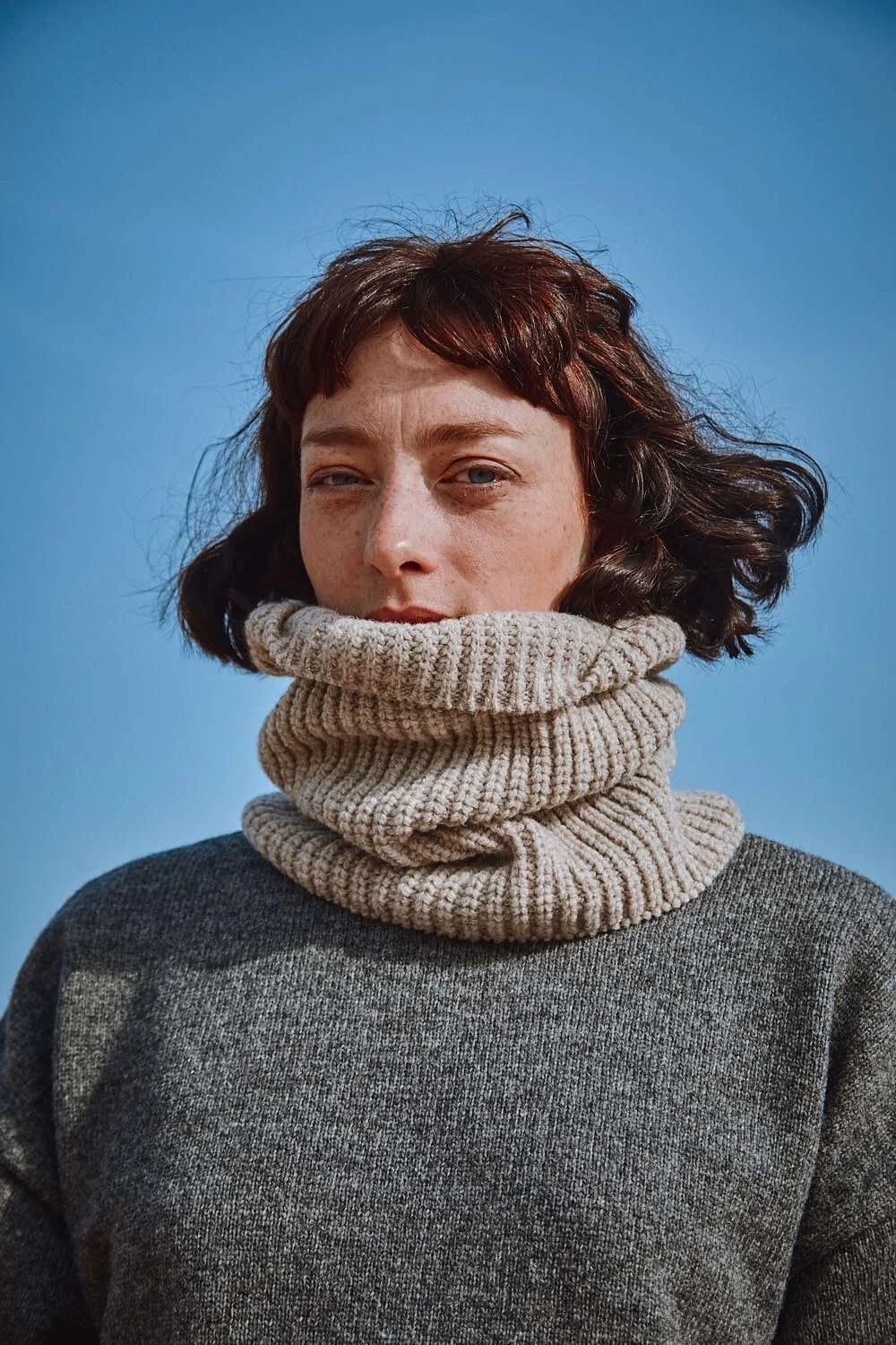 L'Envers Amandine Tube Scarf in Merino Wool