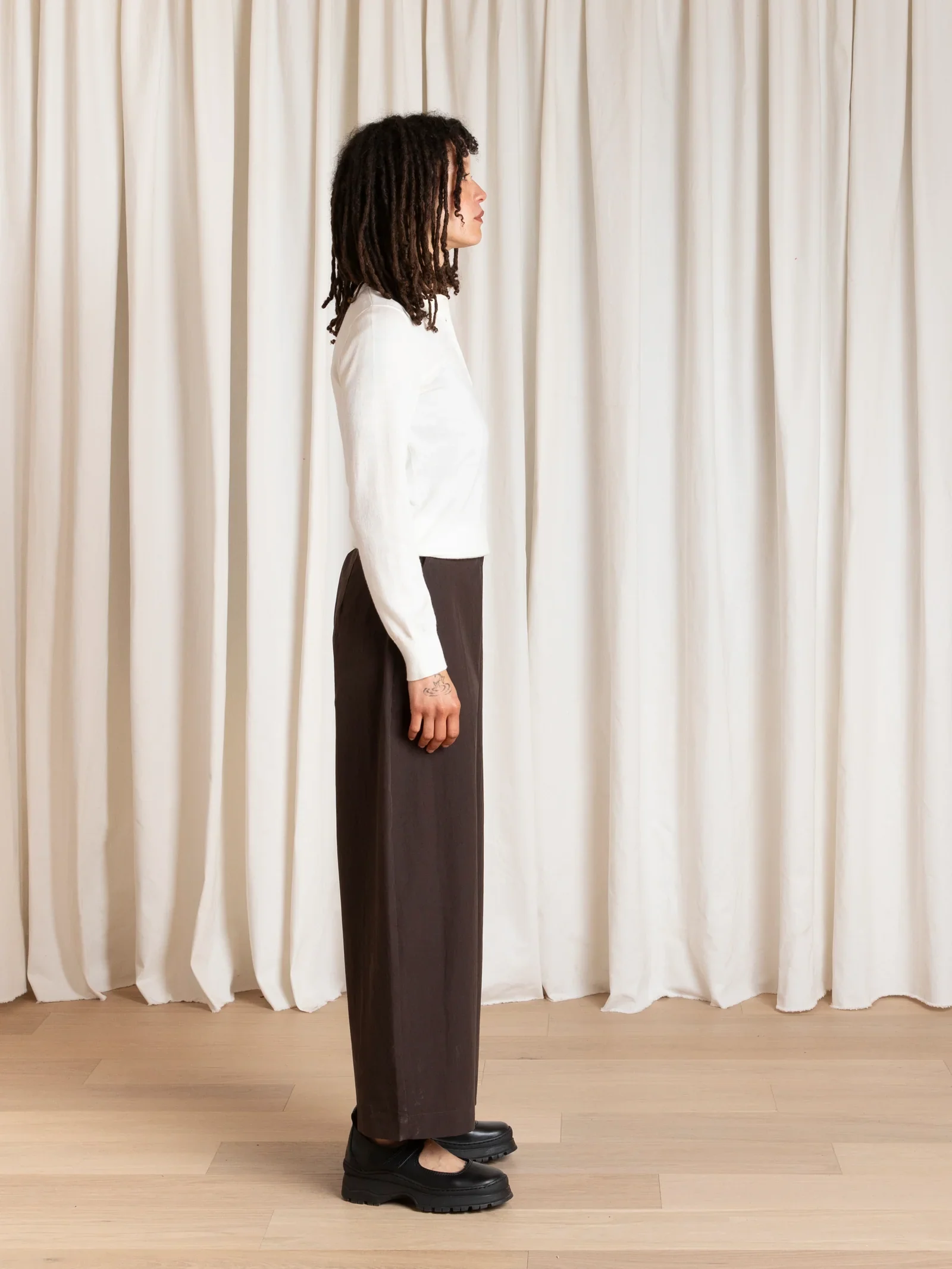 Ali Golden Loose Barrel Pant - Brown