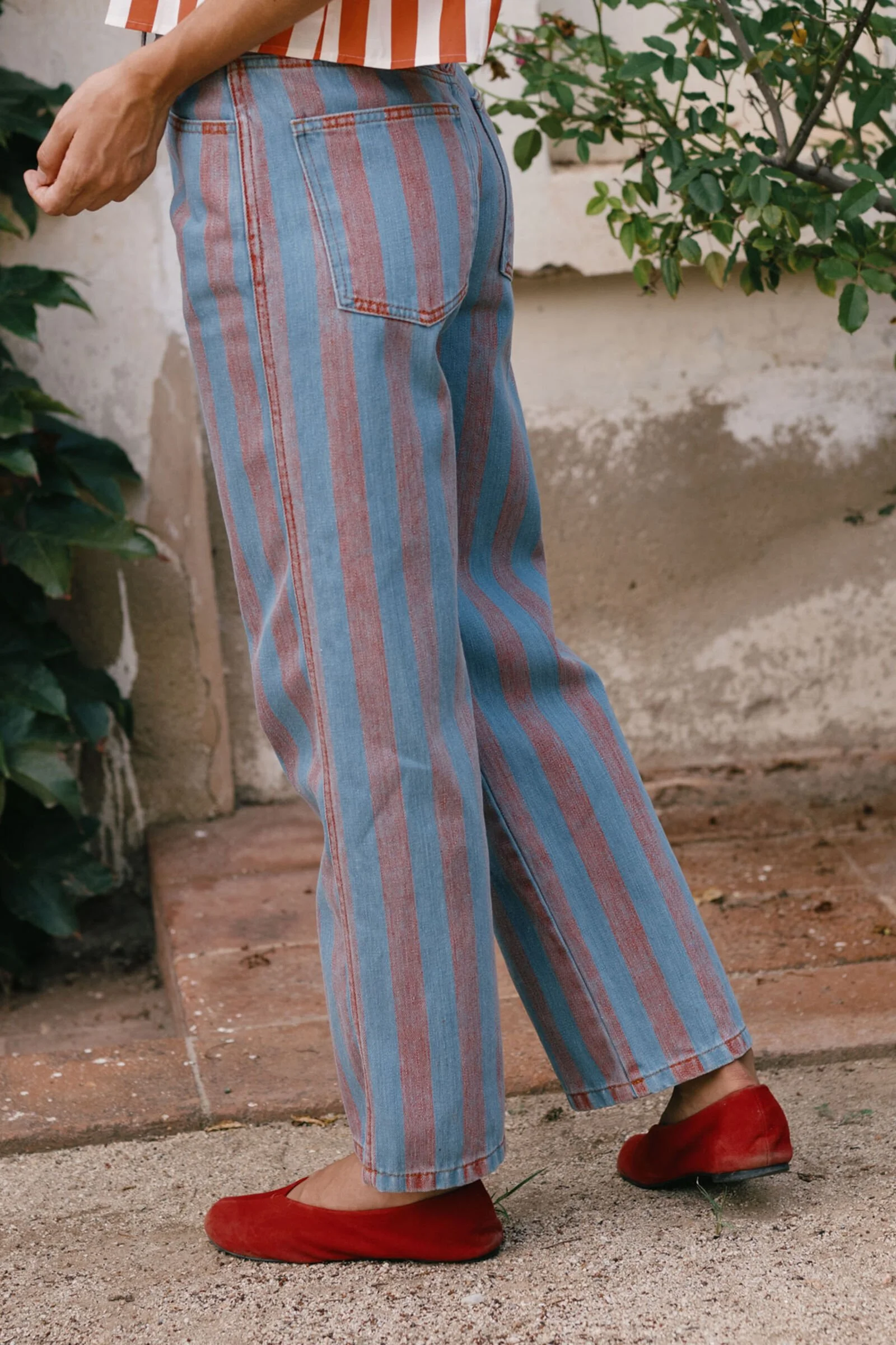 Tiny Big Sister Striped Maru Stripe Jeans