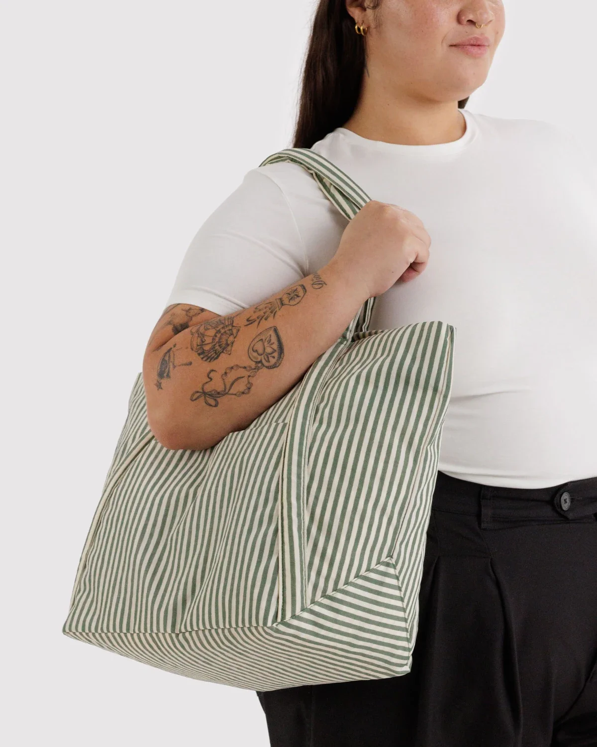 Baggu Cloud Bag - Sage Stripe