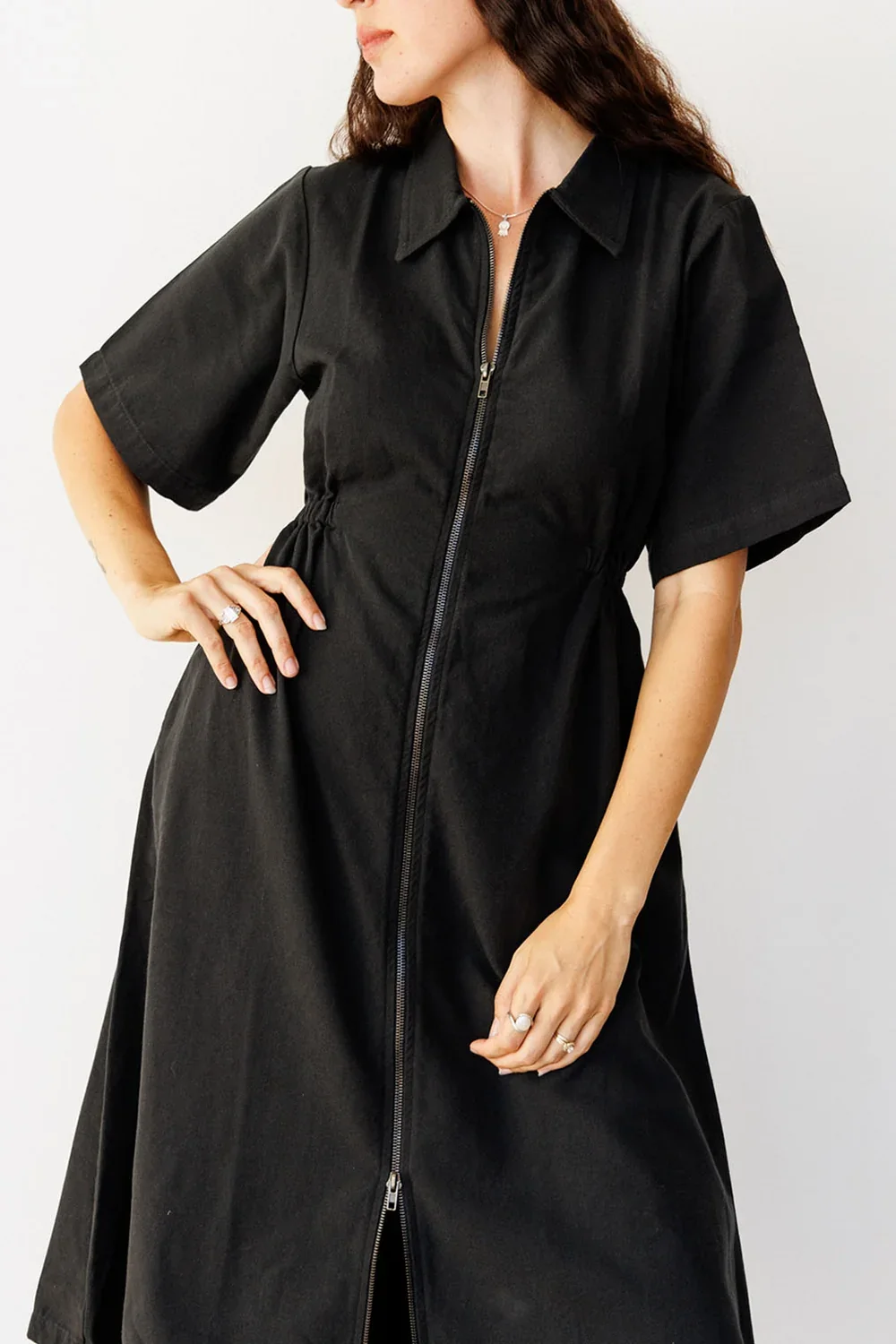 Noble Long Utility Dress - Black