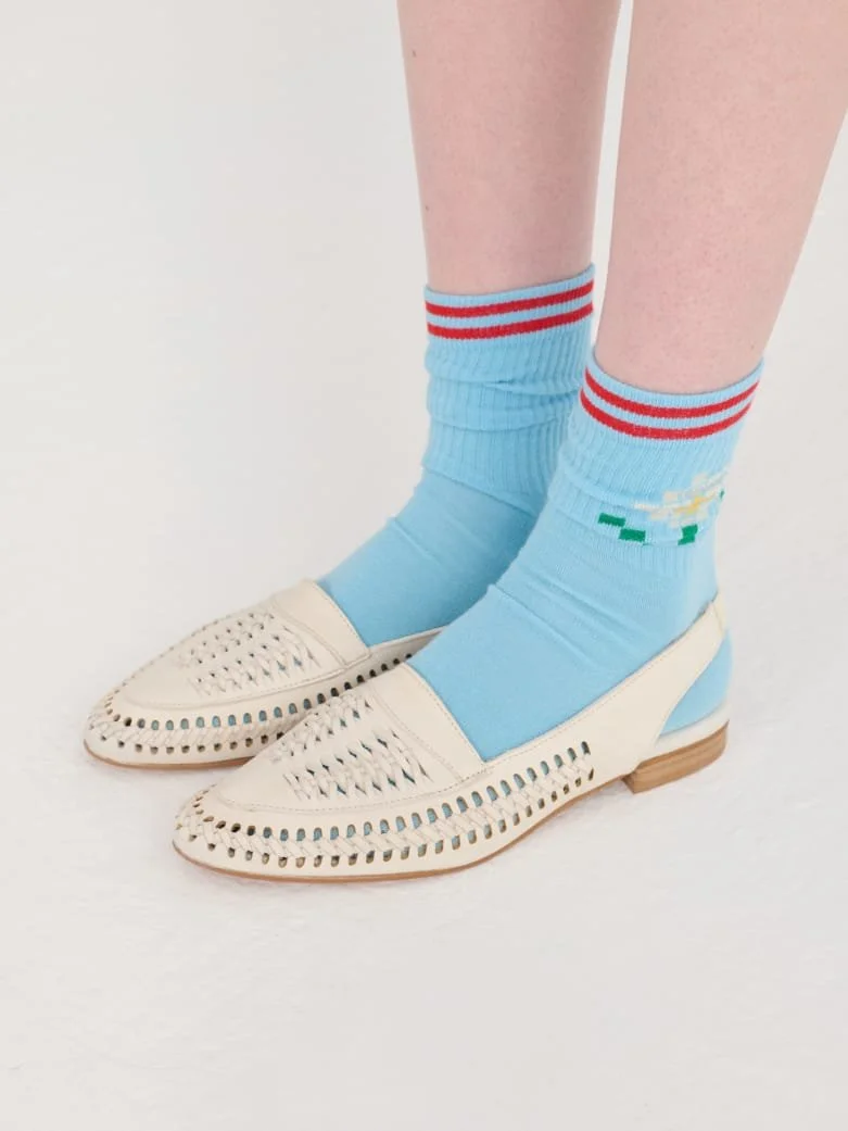 Bobo Choses Braided Leather Slingback Shoes