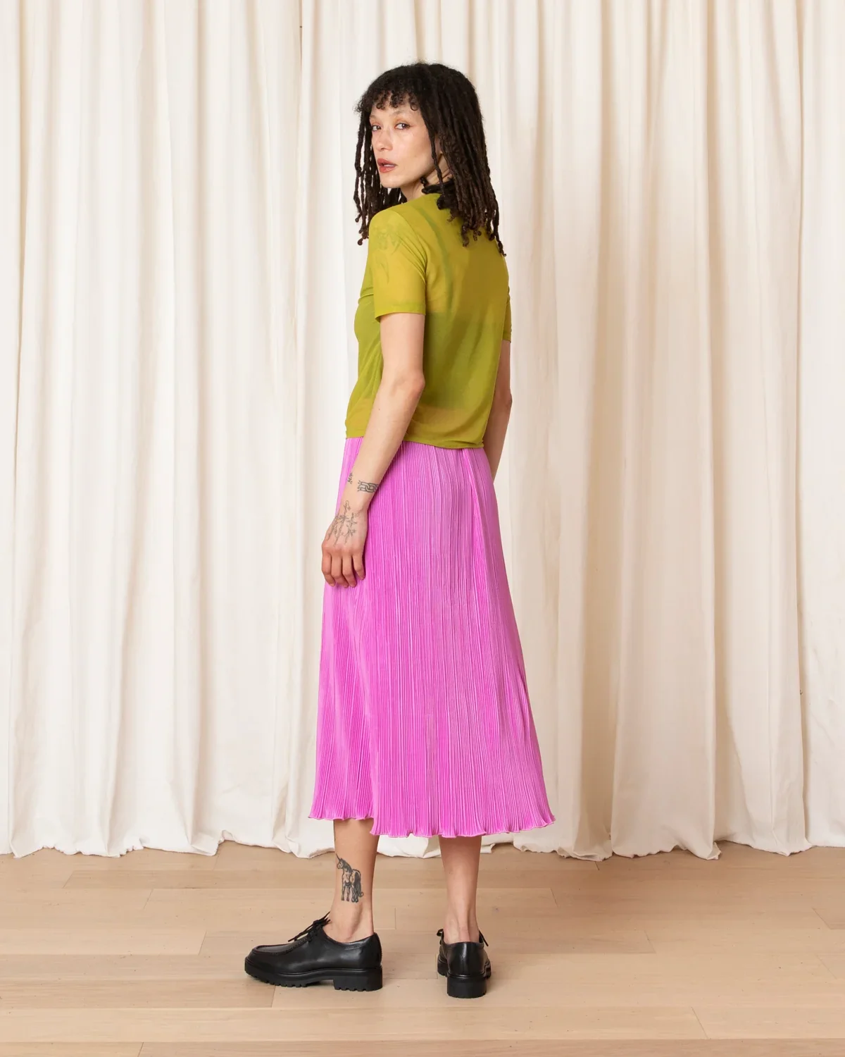 Ali Golden Mesh T-Shirt  - Chartreuse