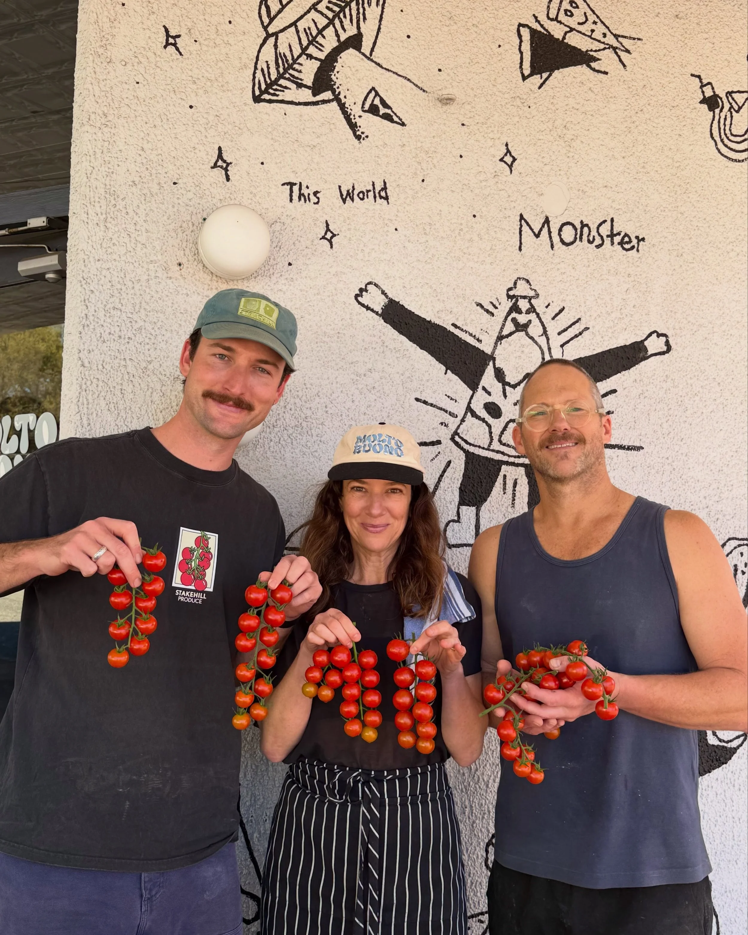 Farm to table &ndash; Monsterella Pizza 🍕

Ten years and counting working with Ryan &amp; Tania - it&rsquo;s been an absolute pleasure! 

Here&rsquo;s to many more! 🍅❤️