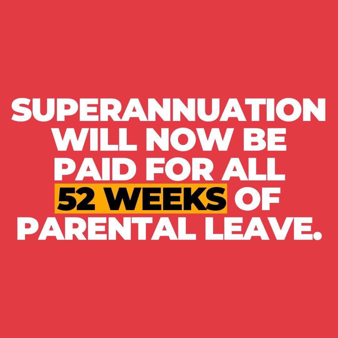 At the moment employer superannuation contributions are made during any paid parental leave, but not during any unpaid leave.

This disproportionally impacts women and we&rsquo;re changing that.

From July this year, superannuation will be paid for e