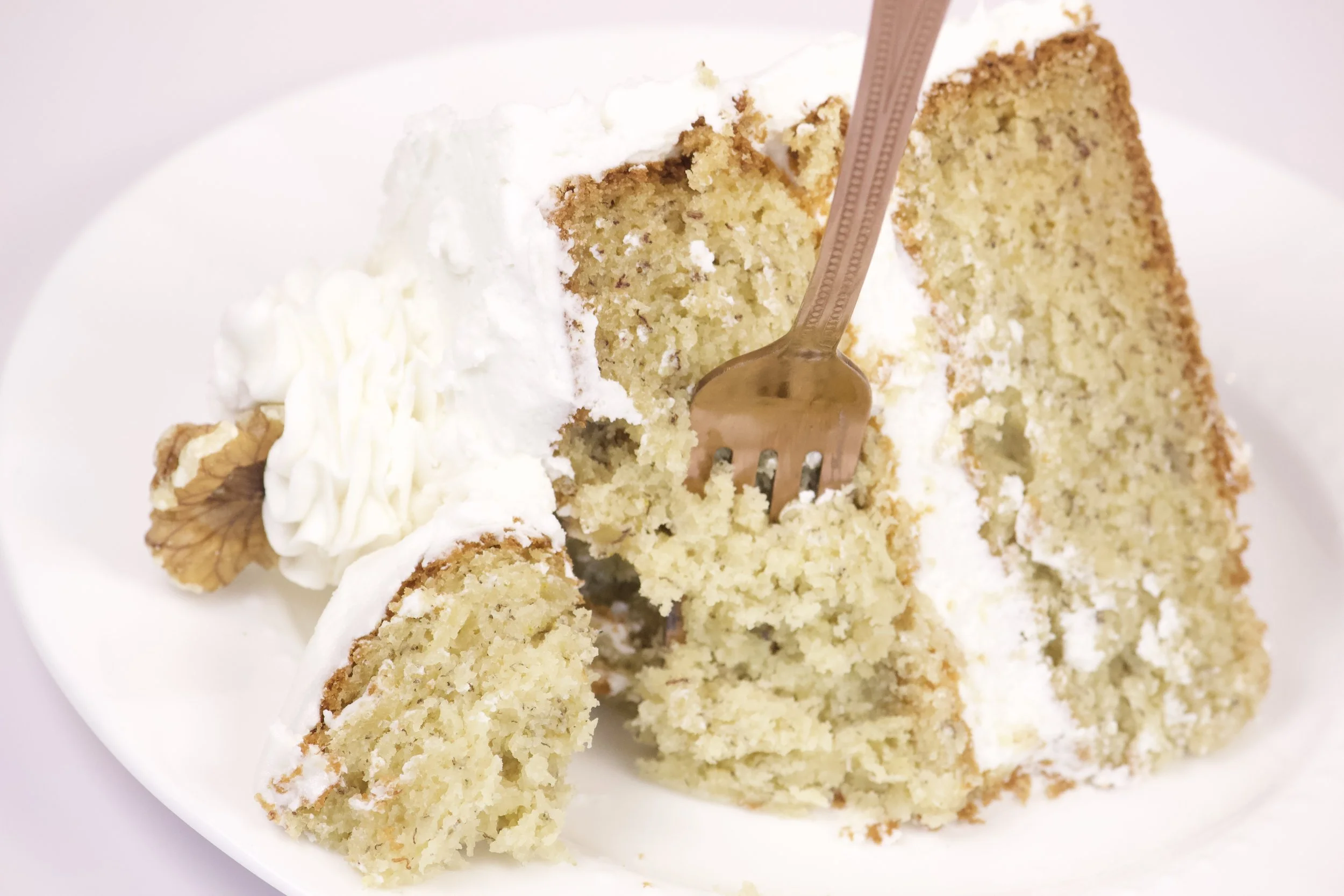 slice of banana cake