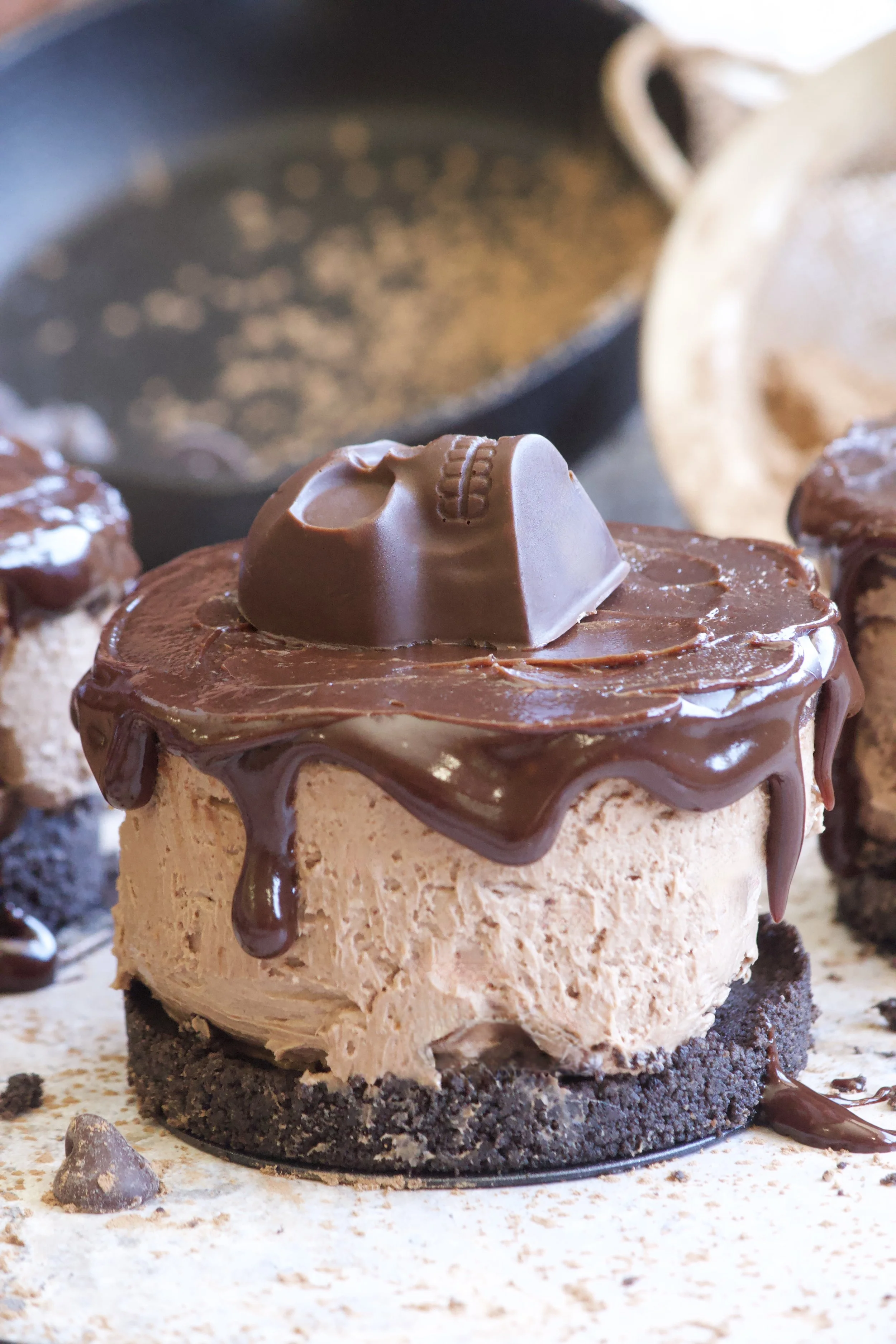 mini chocolate cheesecakes no bake