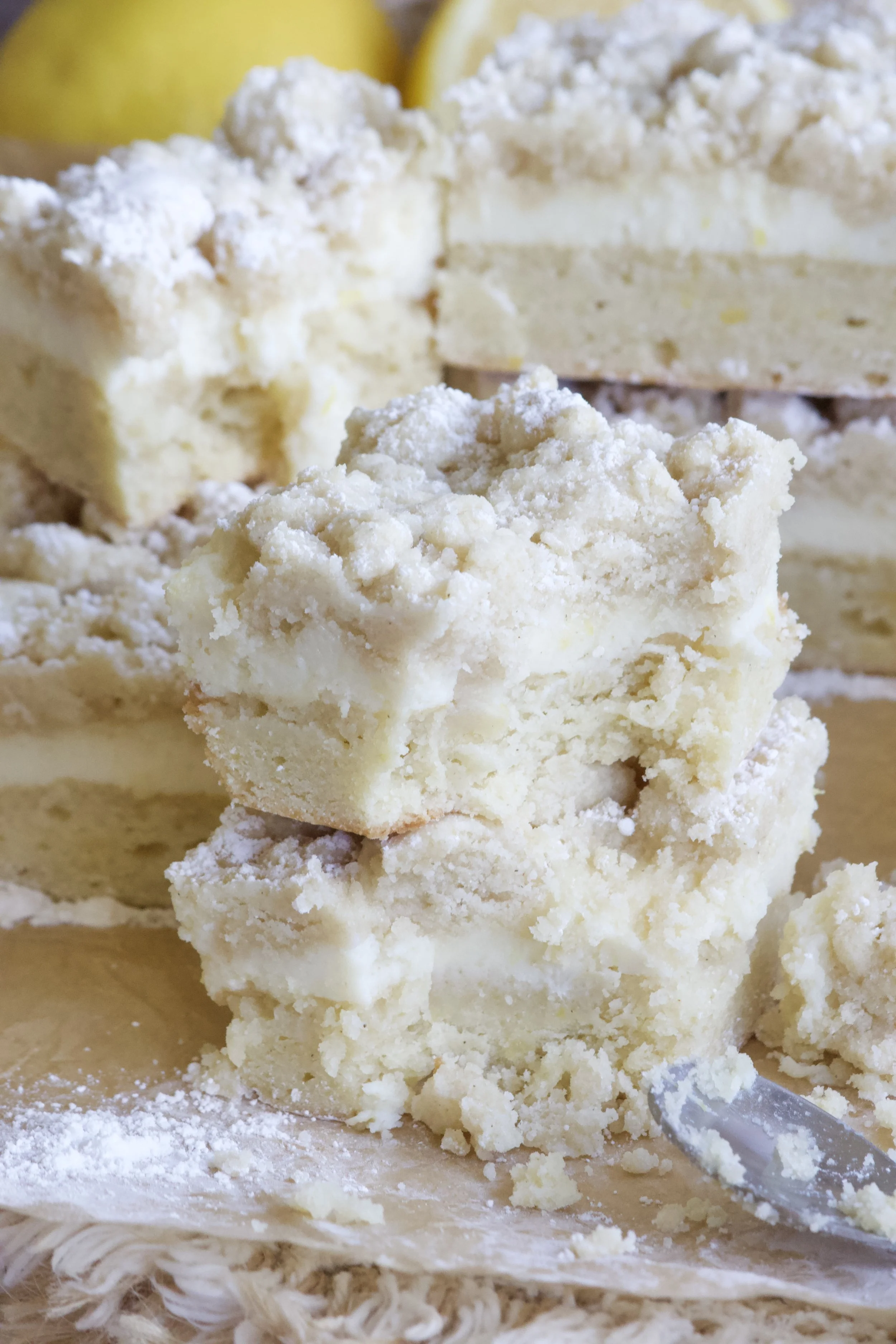 gluten-free lemon crumb bars