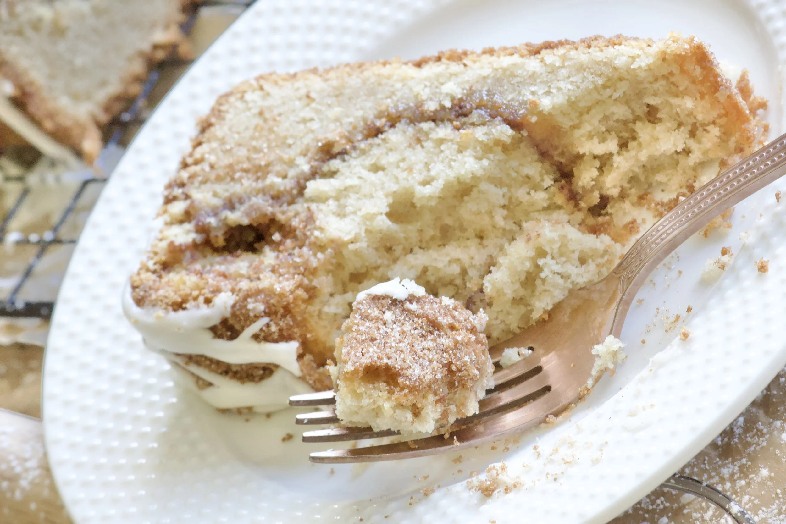Gluten-Free Cinnamon Swirl Loaf w/ Vanilla Glaze