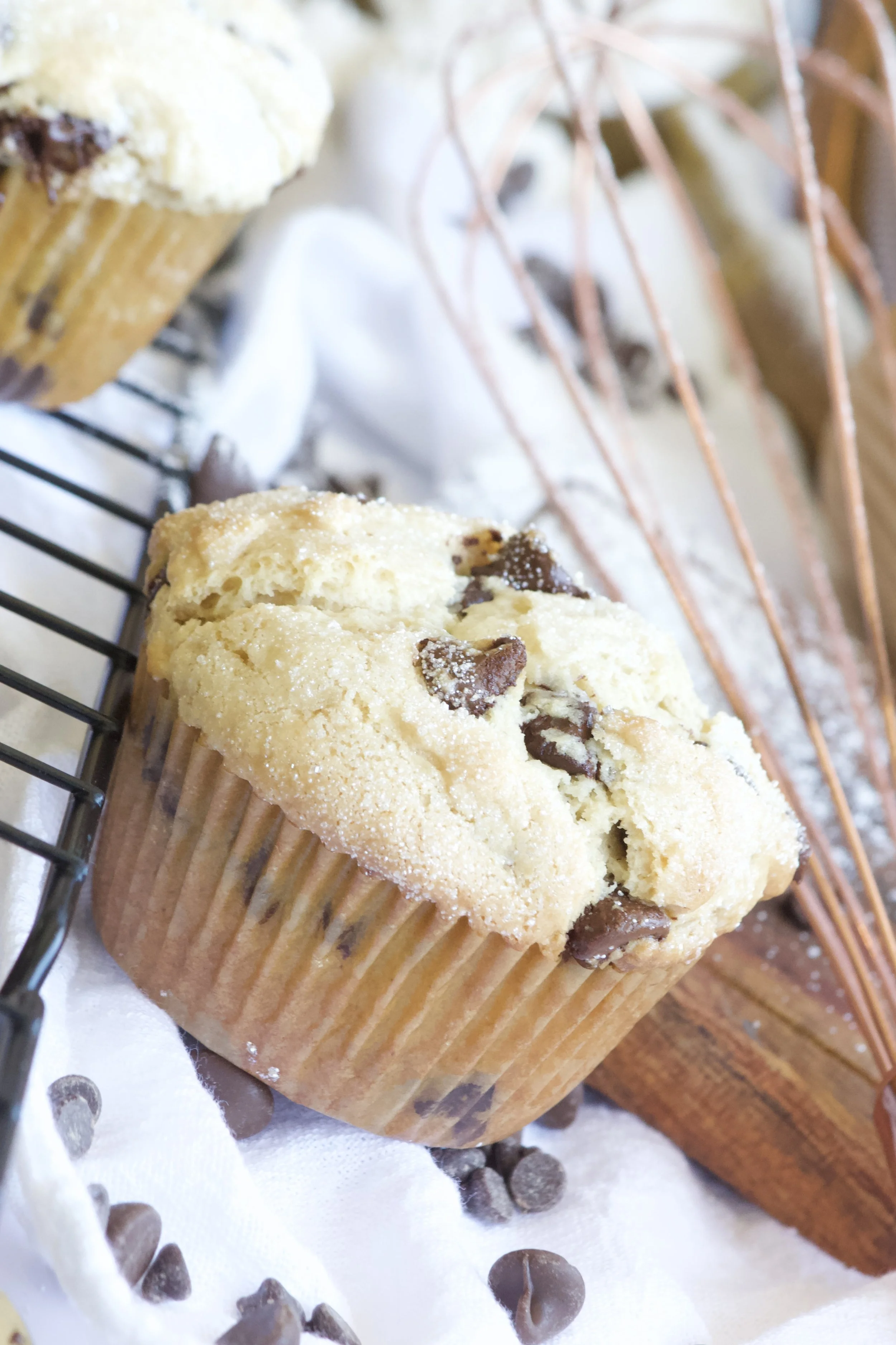 gluten-free chocolate chip muffin