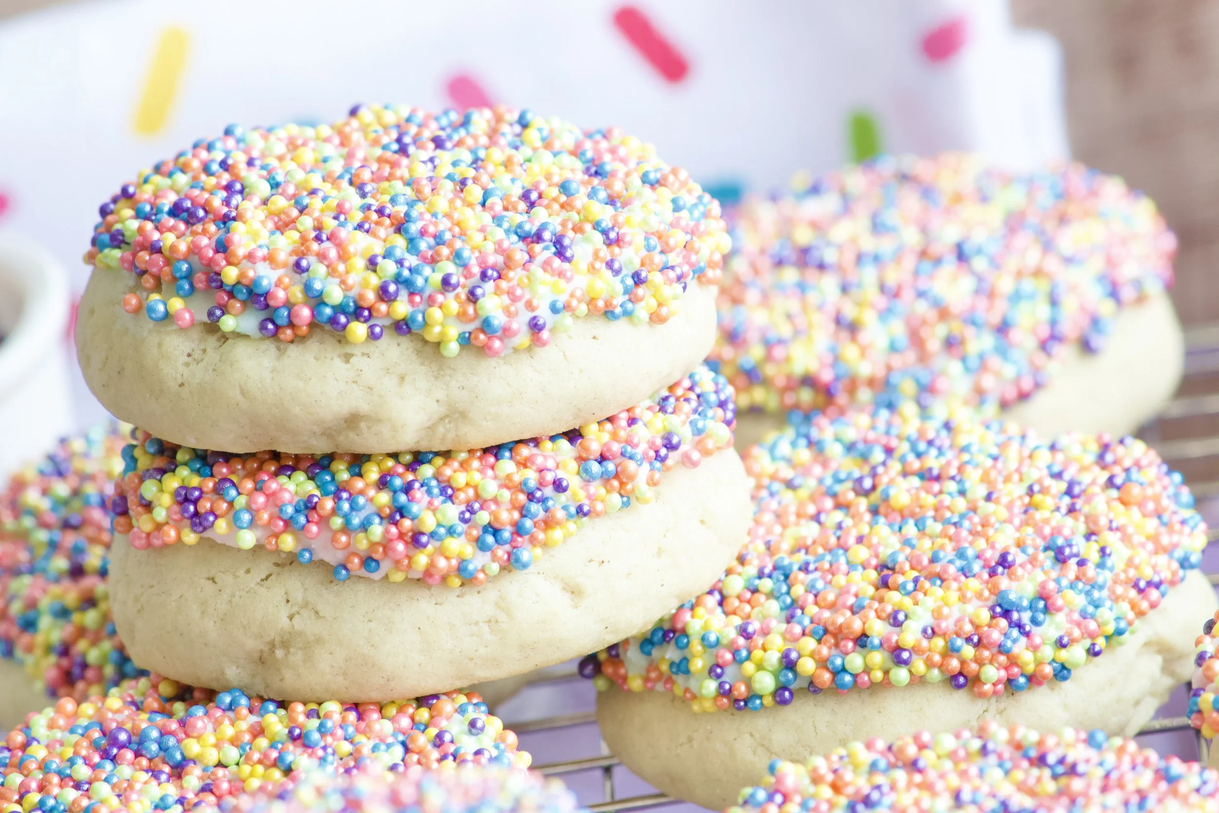 viral dot cake as cookies
