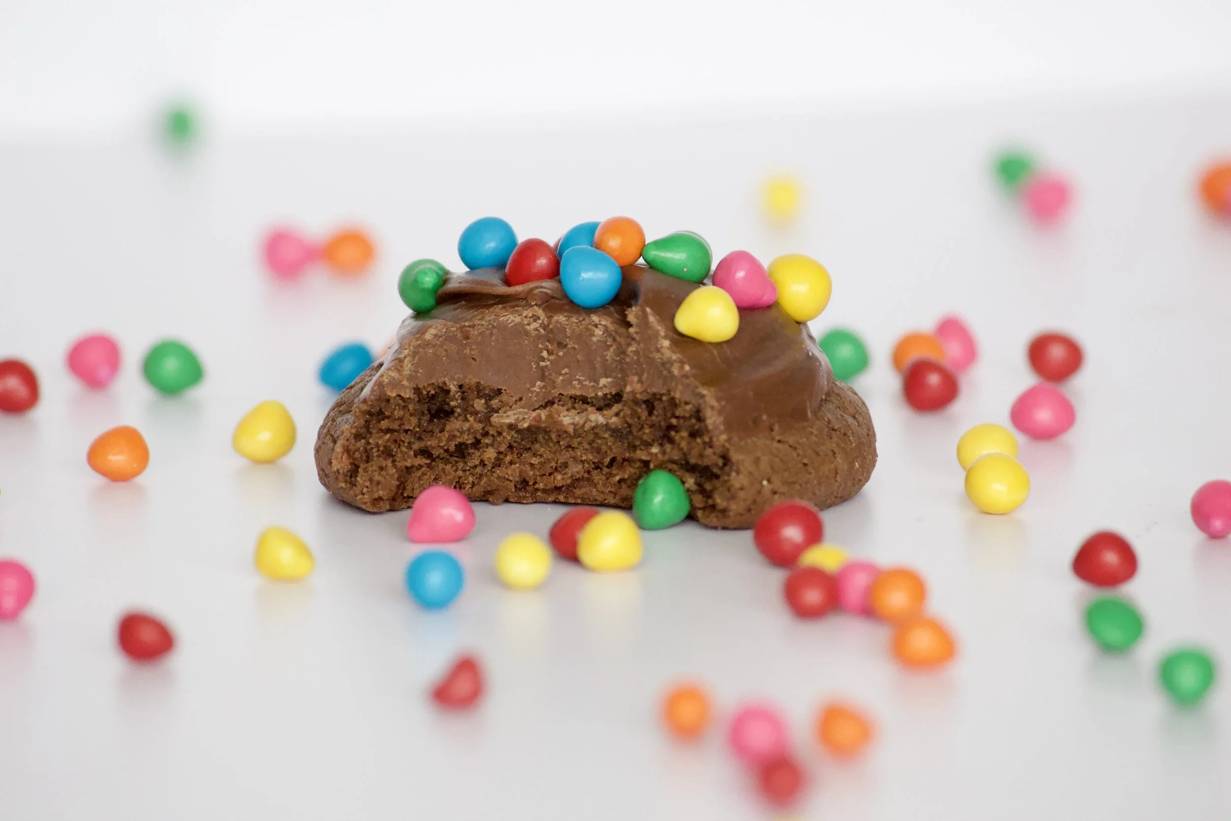 bite taken out of cosmic brownie cookie