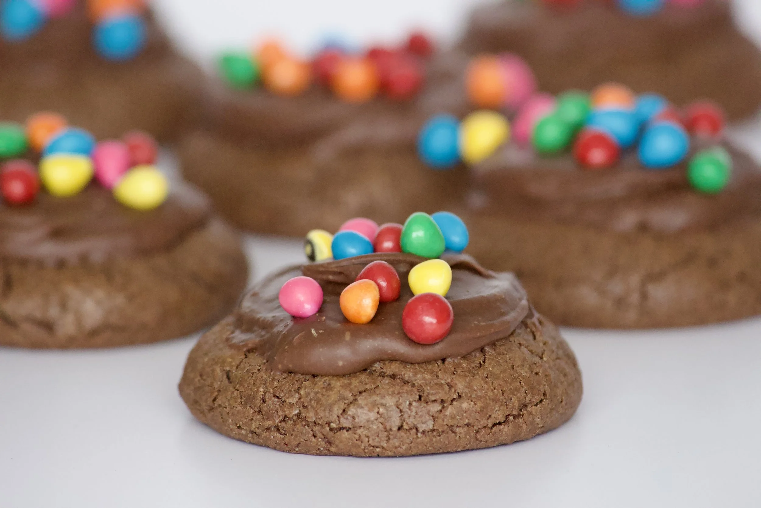 chocolate and rainbow sprinkle cookies