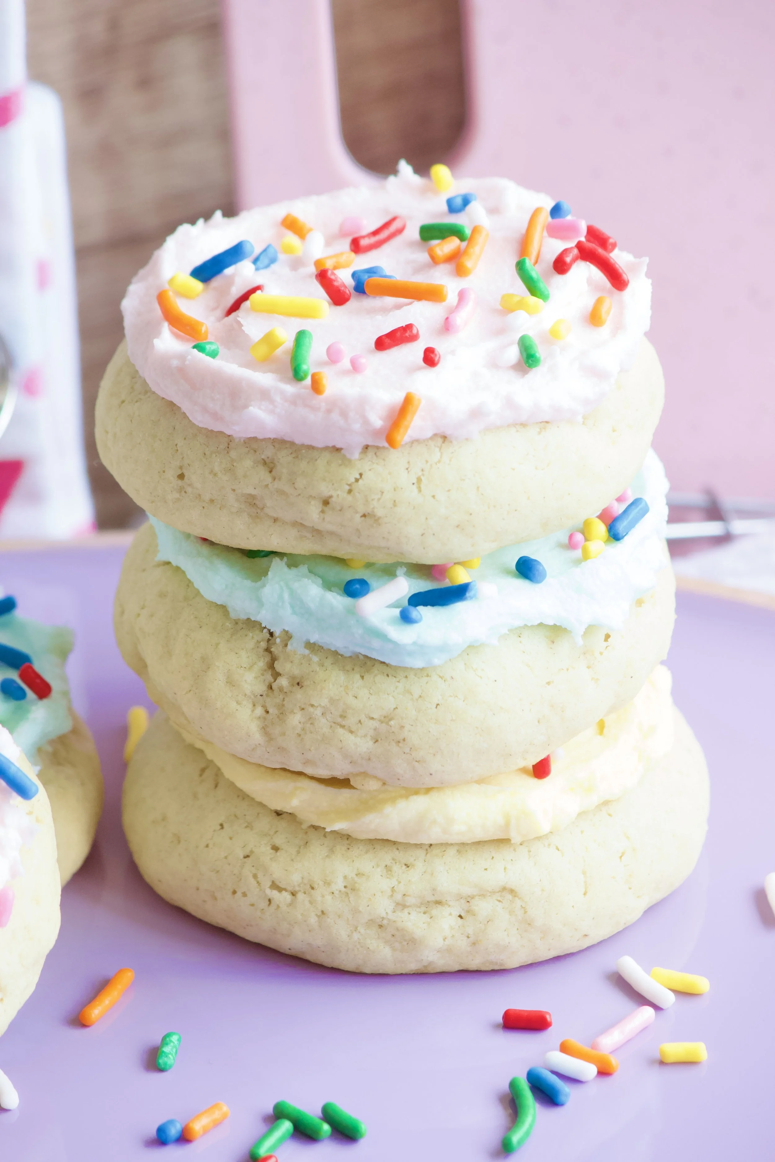 stack of lofthouse cookies