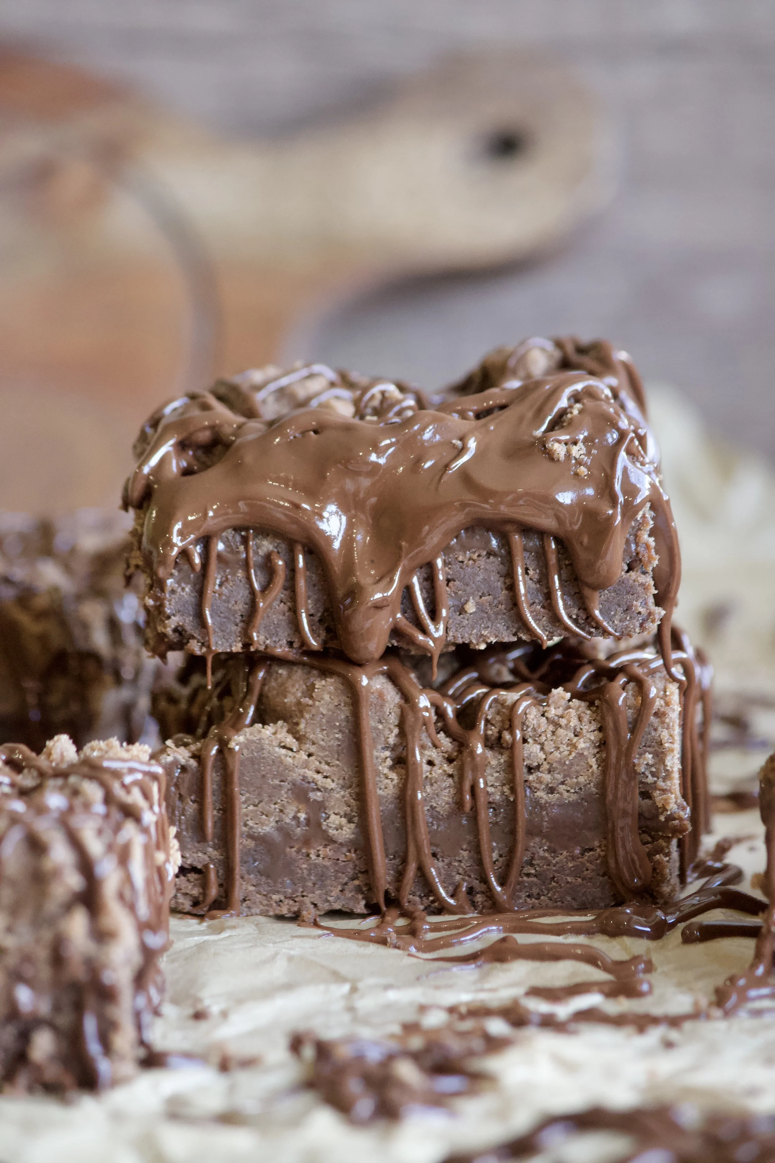 stack of chocolate cream bars