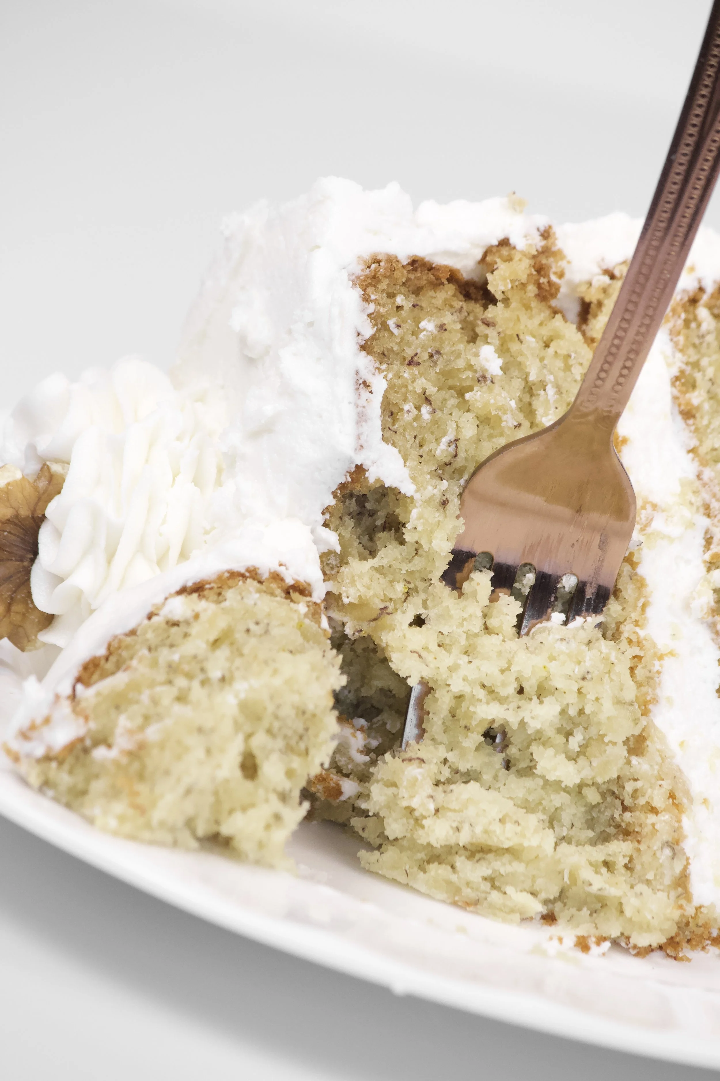 slice of banana cake