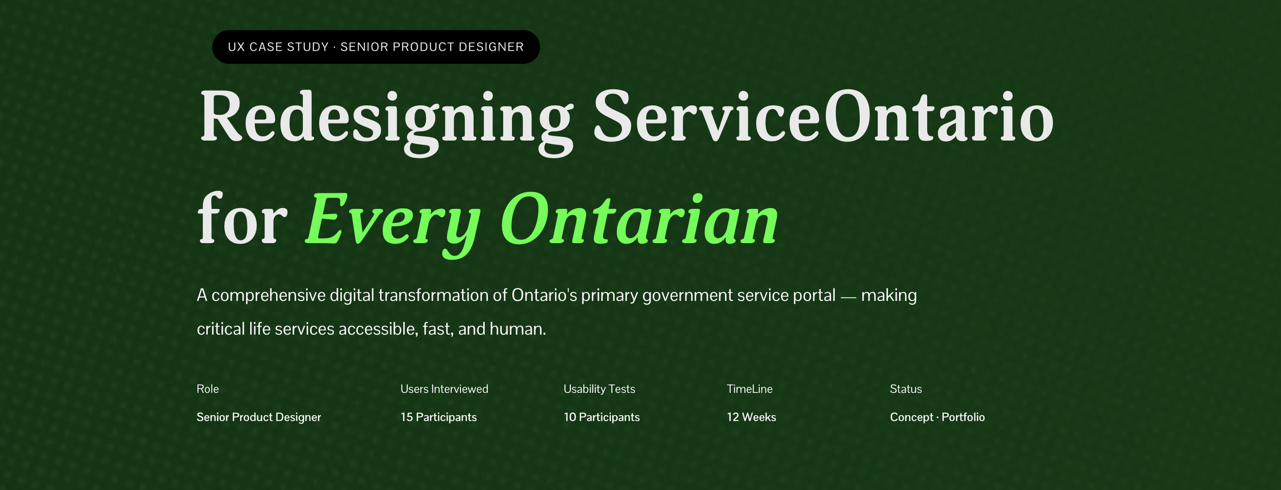 Redesigning ServiceOntario for Every Ontarian