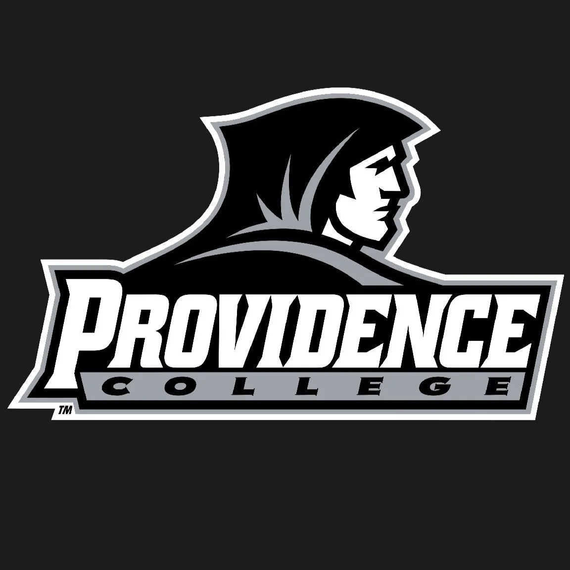 Providence College logo featuring a stylized profile of a woman in a hood above the text 'PROVIDENCE COLLEGE' in bold letters.