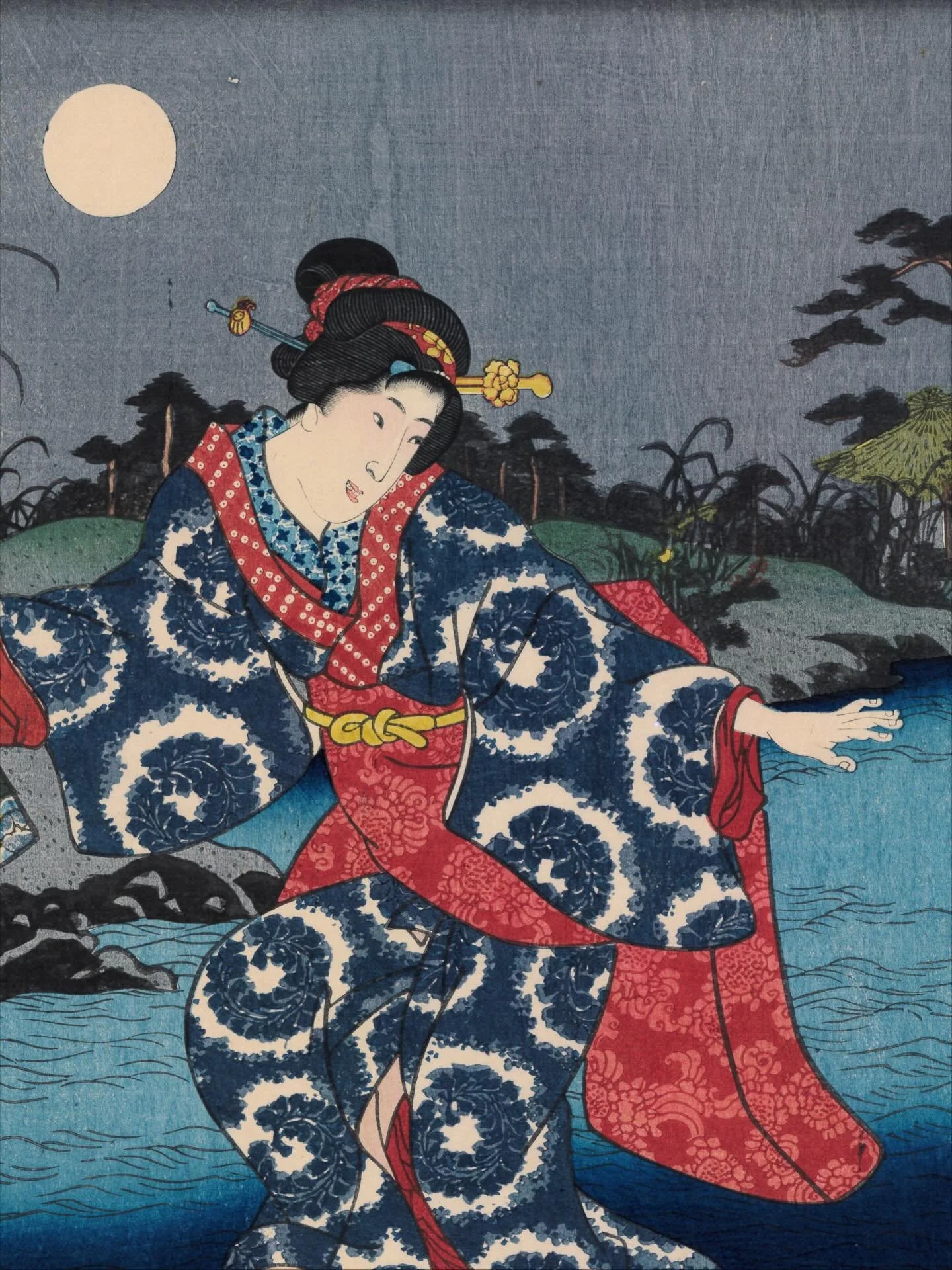 三代歌川豐国 Utagawa Toyokuni III (1786&ndash;1865)

十二月ノ内　葉月つき見 The Eighth Month:  Moon Viewing on the Fifteenth Night

Ca, 1854

For more information on the artwork visit the website in our bio.
&middot;
&middot;
&middot;
&middot;
&middot;
#ukiyoe #autum