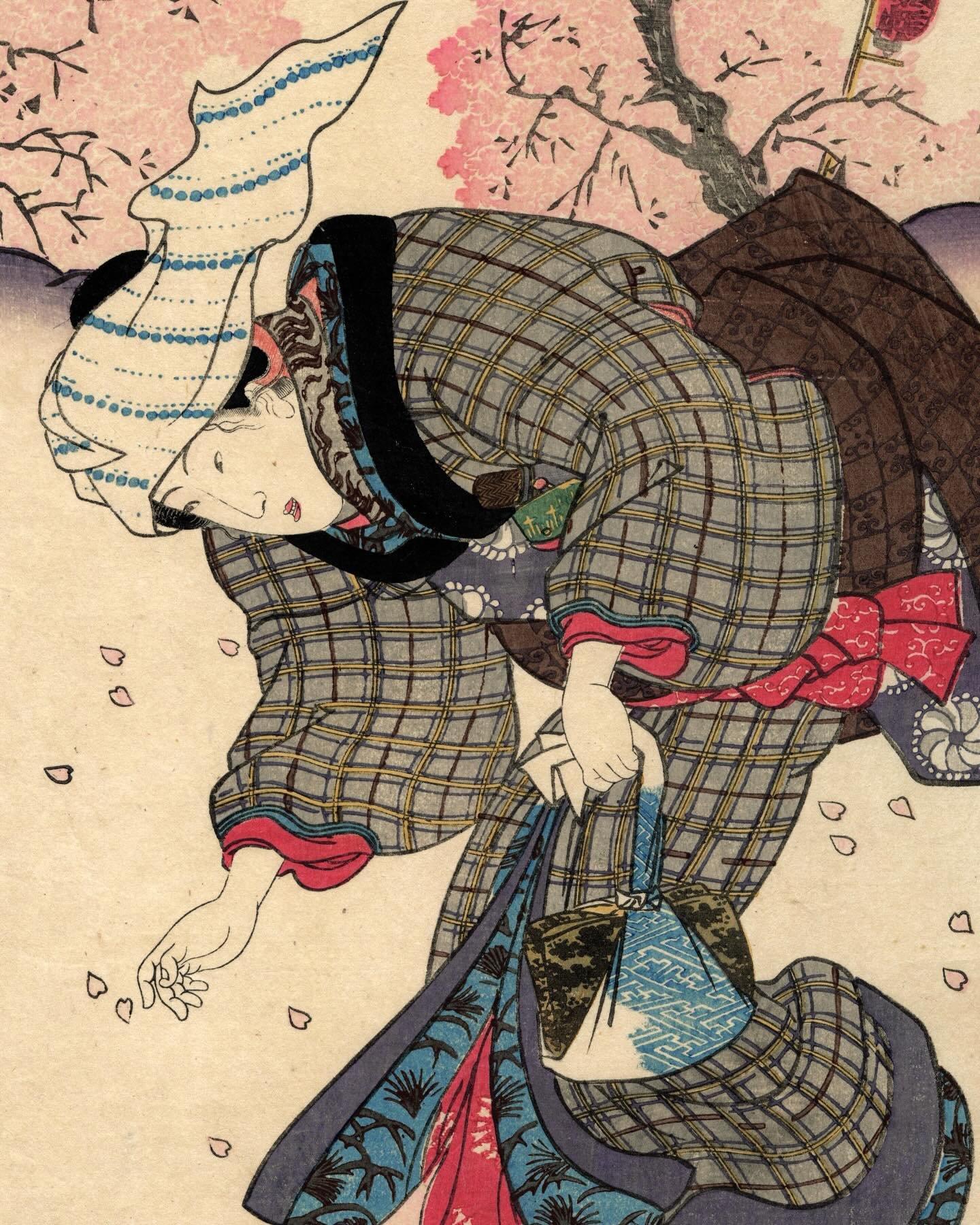 The cherry blossoms in Tokyo are already faded &mdash; but in this print, they&rsquo;re still in full bloom.

Maybe that&rsquo;s the charms of Ukiyo-e &mdash; it captures a moment that was never meant to last.
 歌川国貞(三代歌川豐国) Utagawa Kunisada (Toyokuni