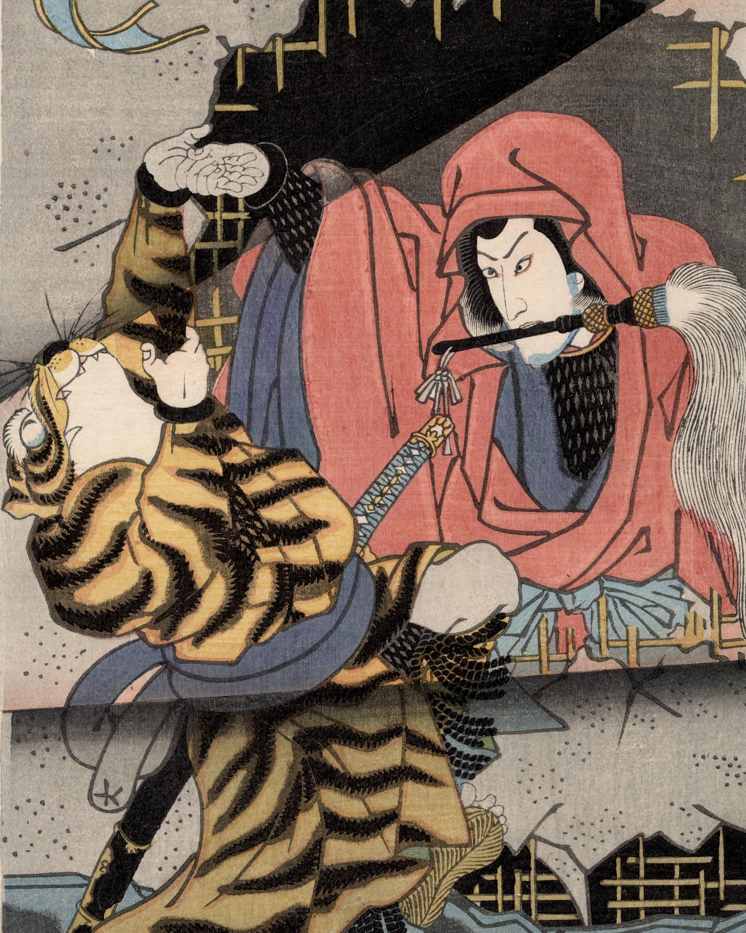 歌川国貞(三代歌川豐国) Utagawa Kunisada (Toyokuni III) (1786&ndash;1865)

光影の三傑：奥州の英雄、義家・貞任・袖萩と霊獣の奇陣 The Trio of Light: Oshu Heroes and the Array of Mythical Beasts

Ca,1847-52

For more information on the artwork visit the website in our bio.
&middot;
&middot