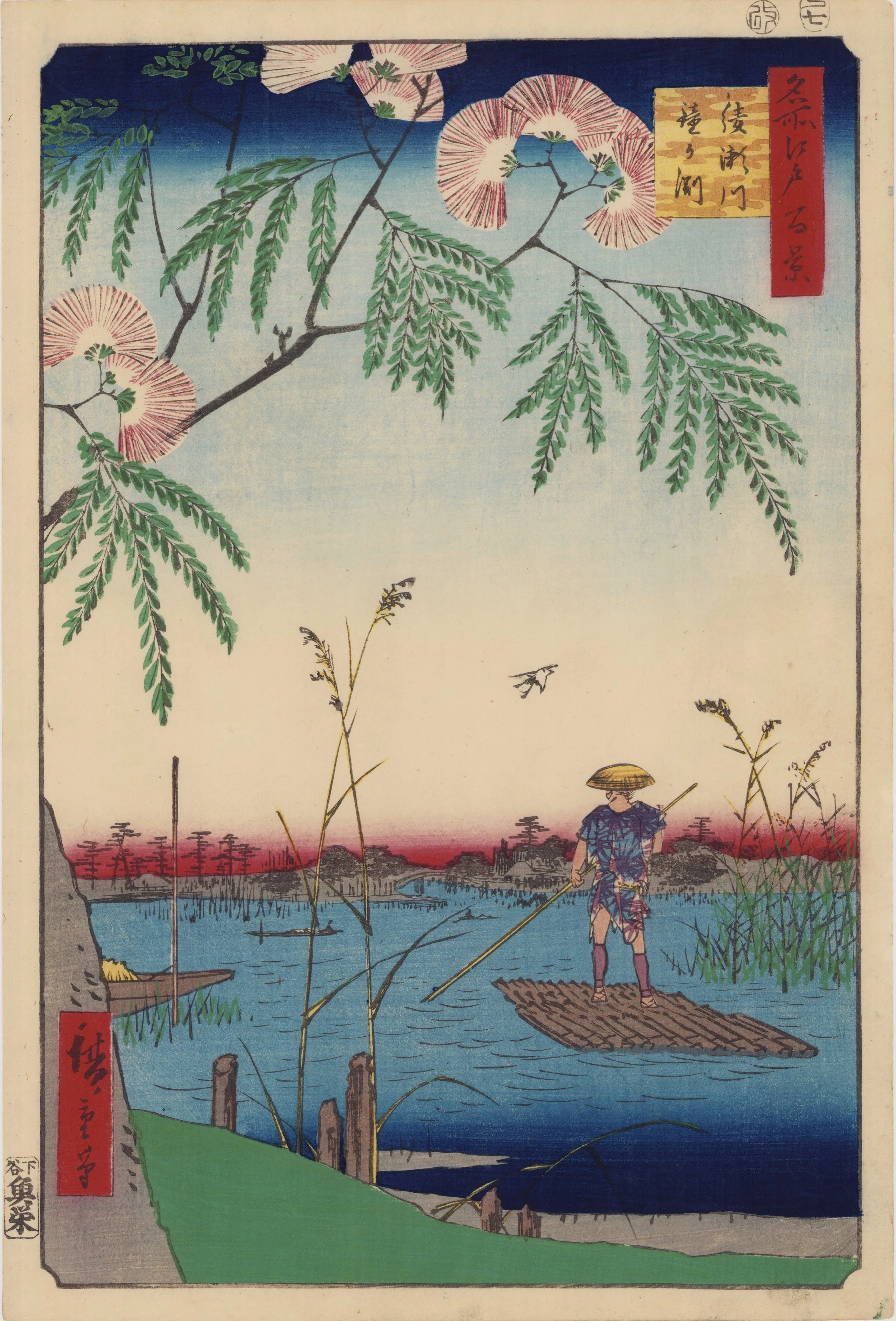 Hiroshige | Ayase River and Kanegafuchi, 100 Famous Views of Edo