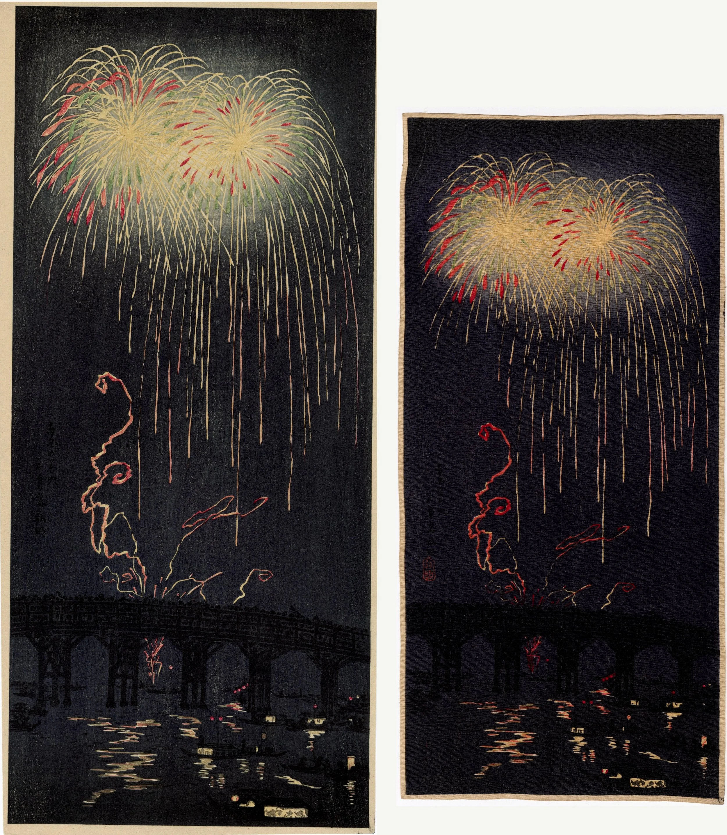 Shotei | Fireworks at Ryogoku