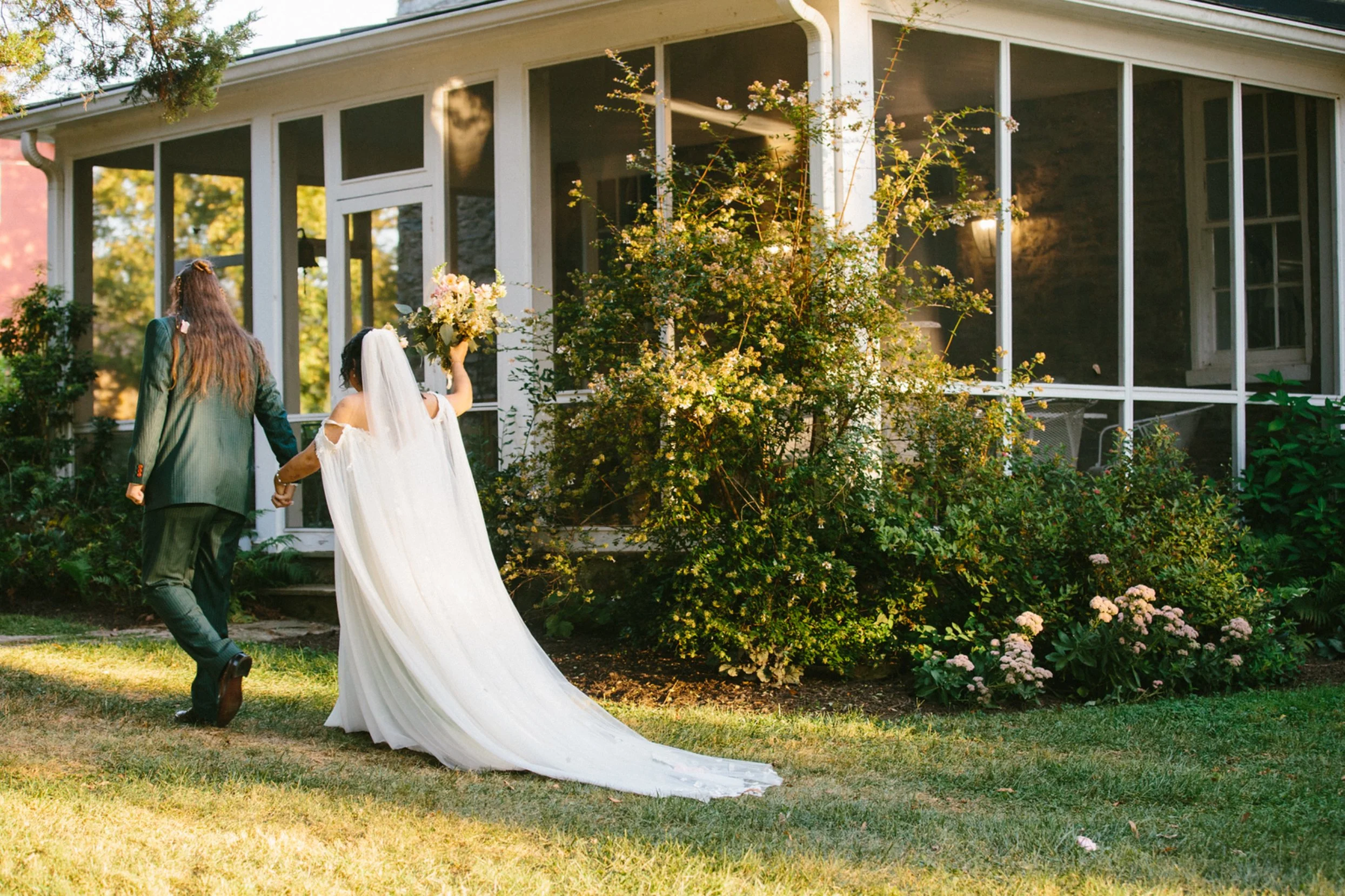 Wedding photo at hope flower farm Virginia  
