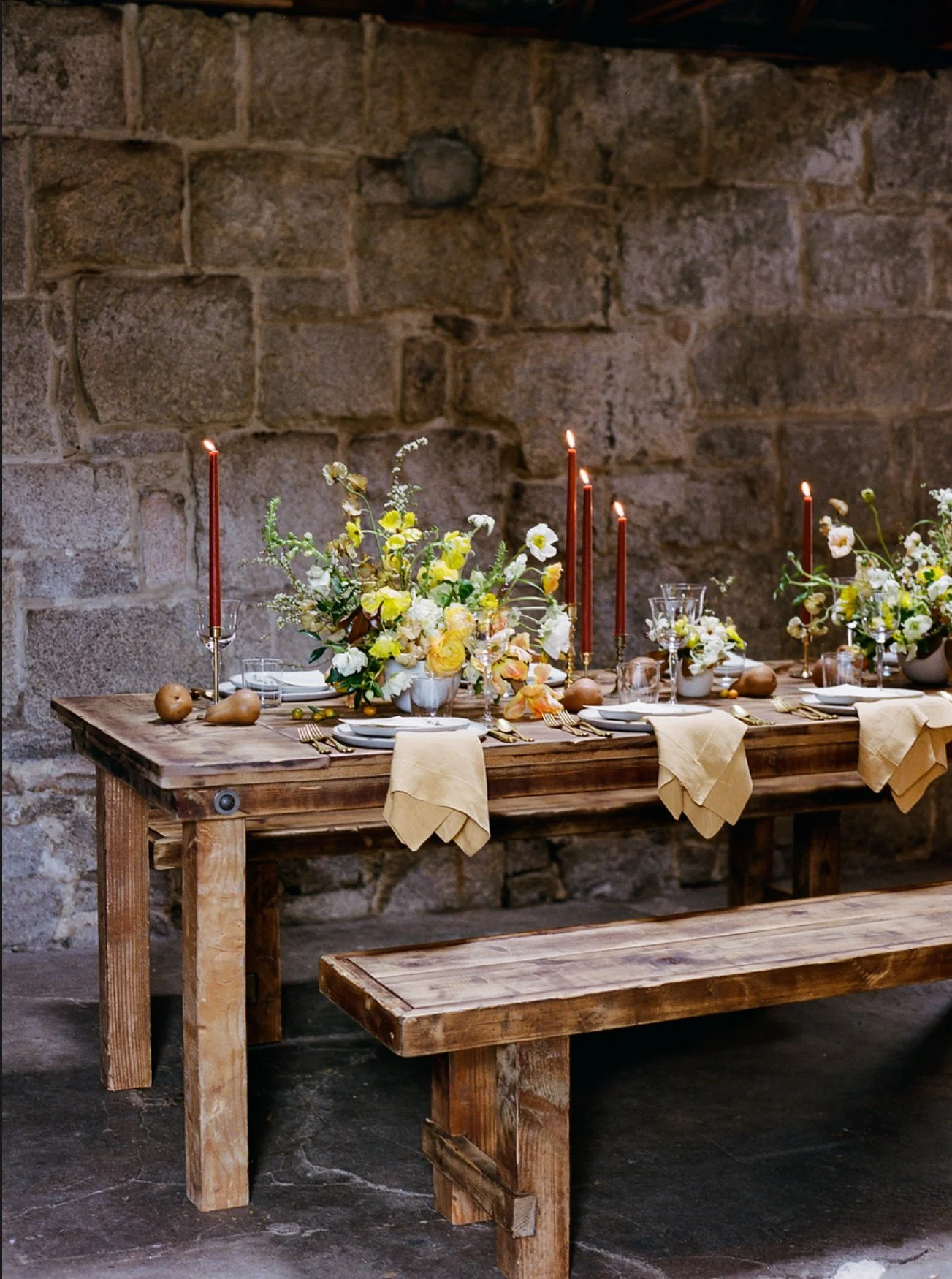 Yellow wedding flowers