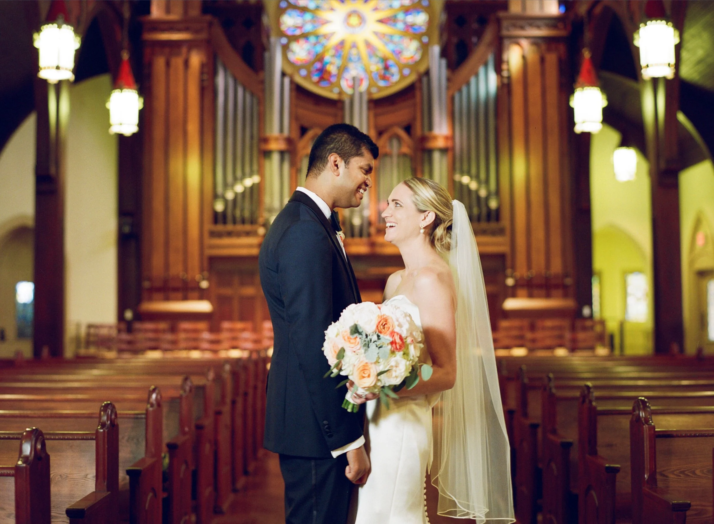 Wedding photo in church 